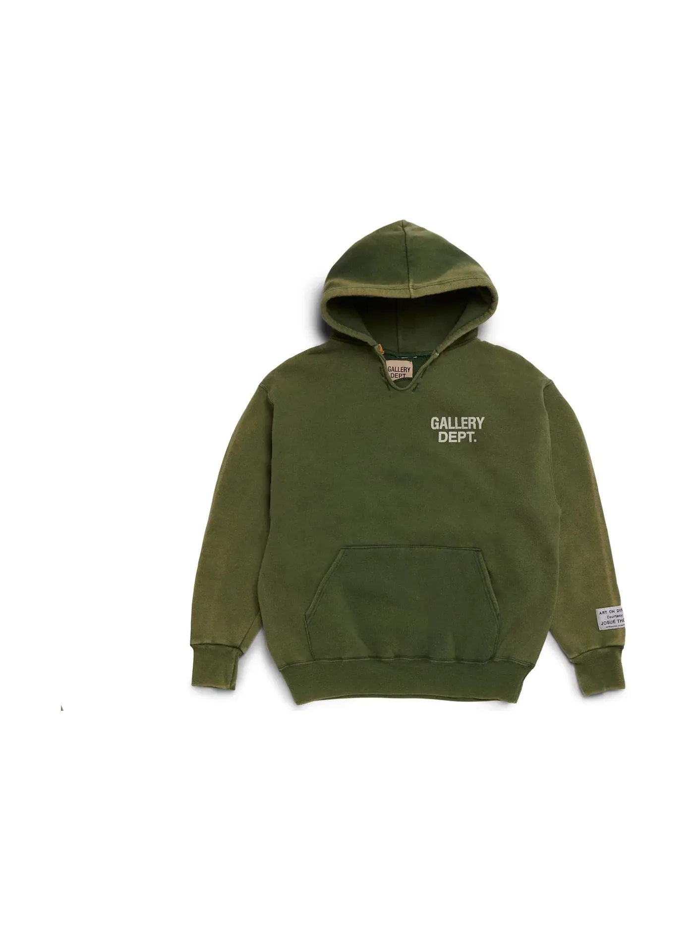 Мужской худи с принтом Gallery Dept. Pullover Hoodie — изображение 1 из 1, зеленый