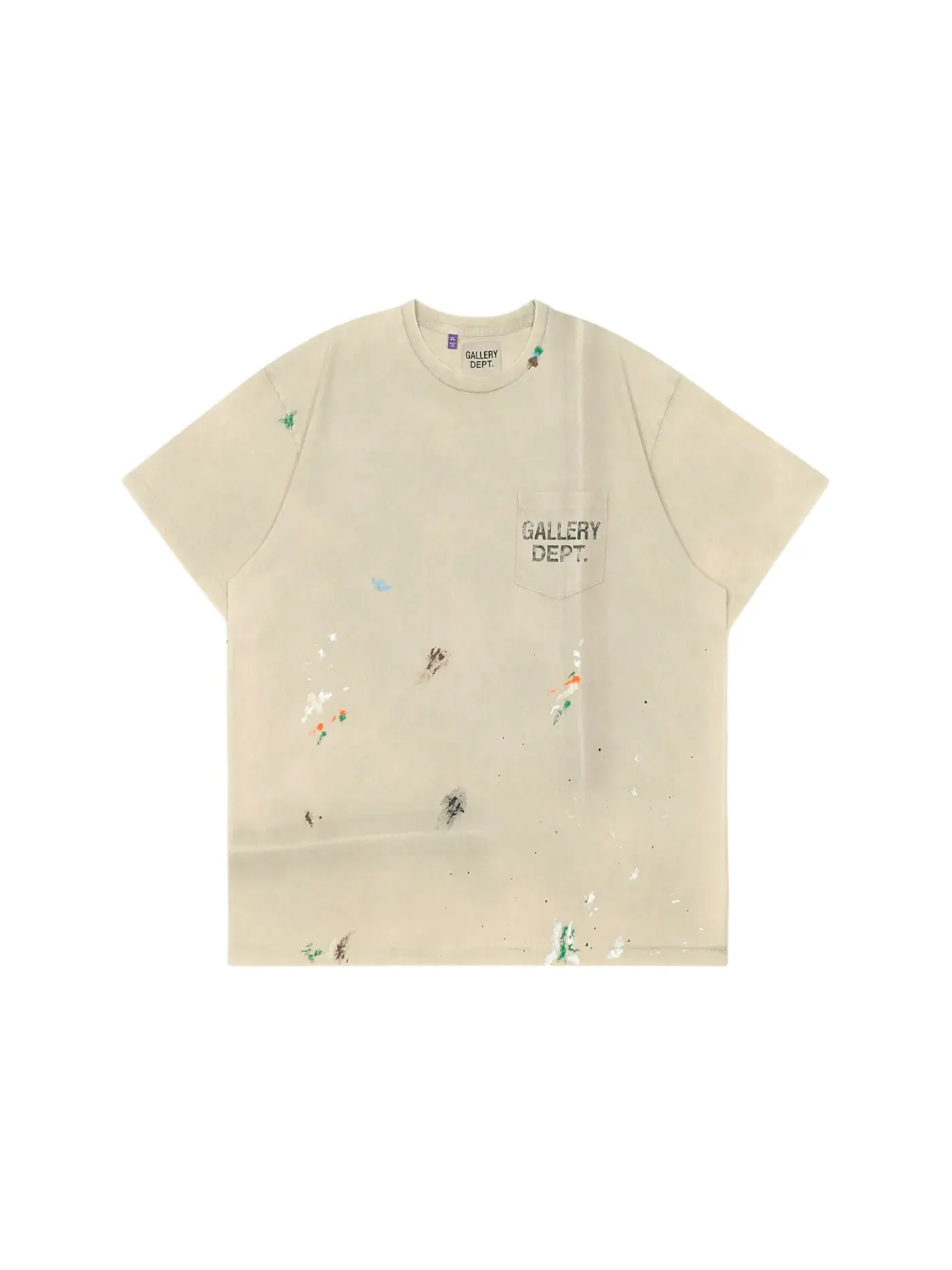 Мужская футболка с принтом Gallery Dept. Vintage Logo Painted T-shirt — изображение 1 из 1, тауп