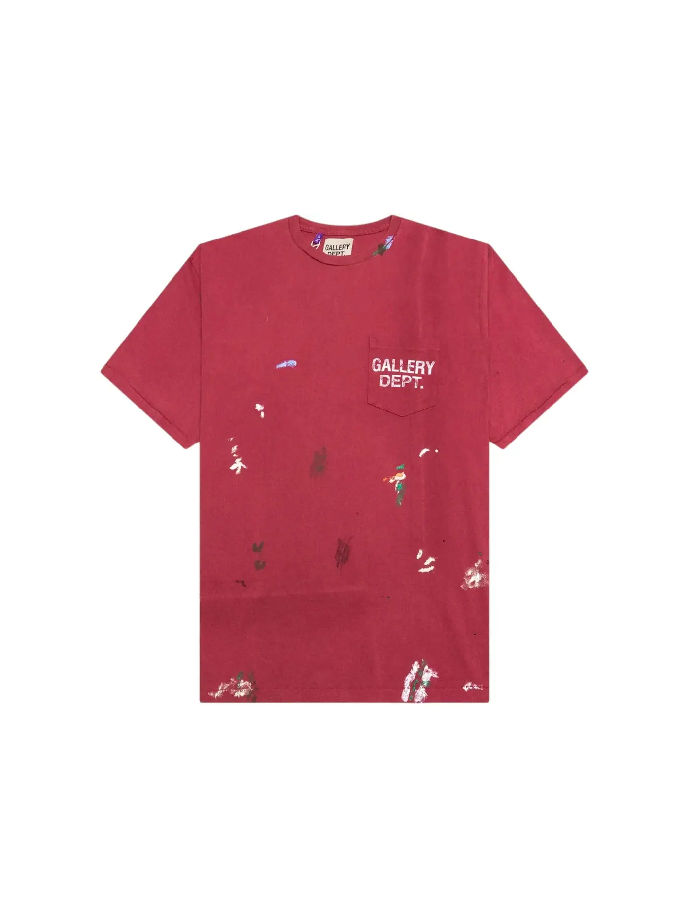 Мужская футболка с принтом Gallery Dept. Vintage Logo Painted Tee — изображение 1 из 1, красный