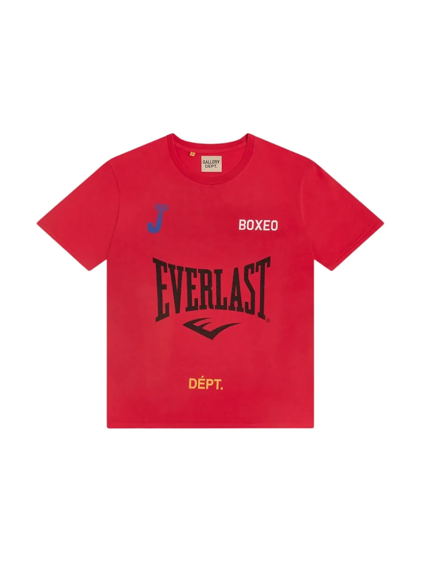Мужская футболка с принтом Gallery Dept. x Everlast J T-shirt — изображение 1 из 2, красный