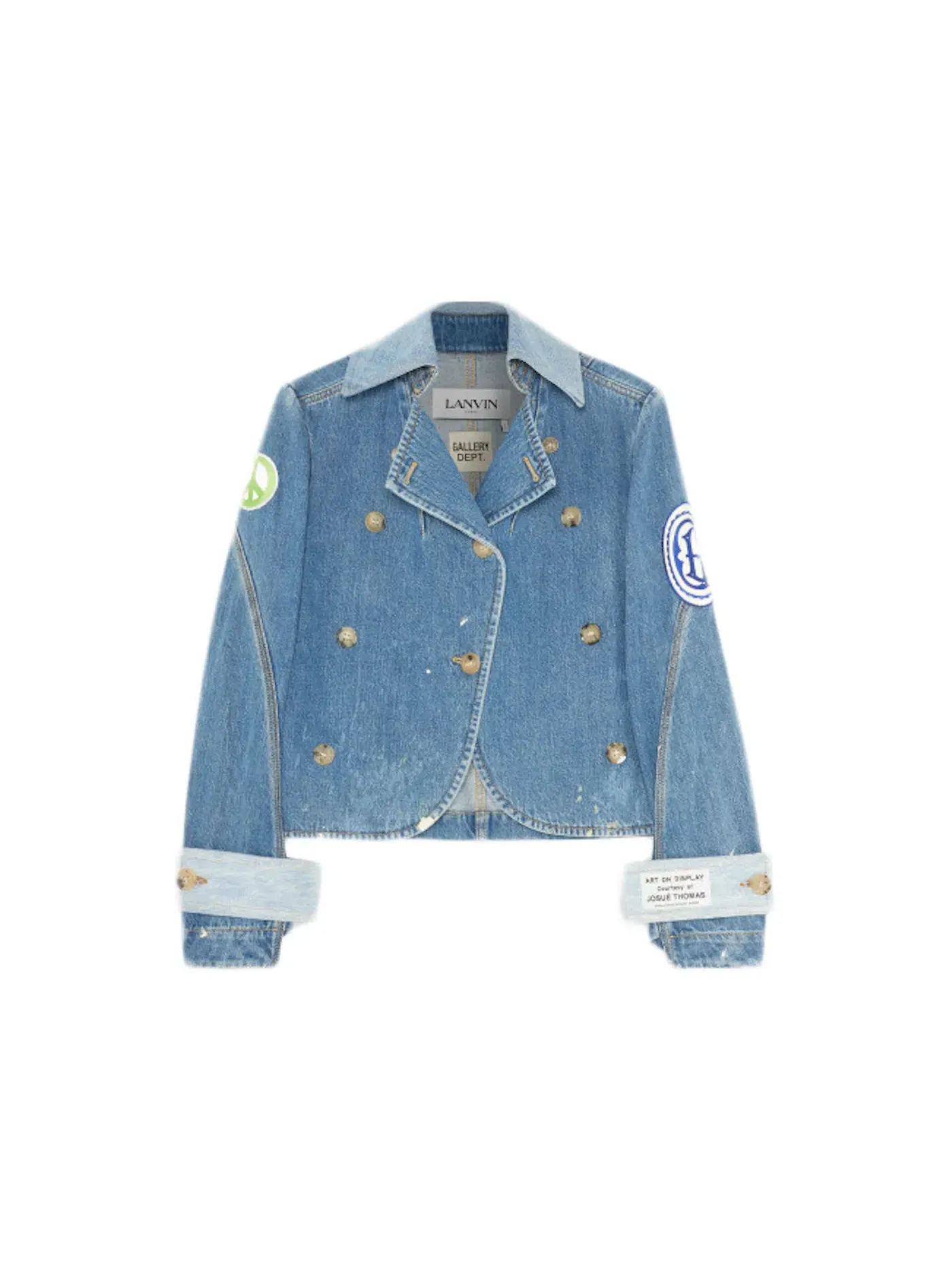 Женская двубортная джинсовая куртка с принтом Gallery Dept. x Lanvin — изображение 1 из 4, мульти