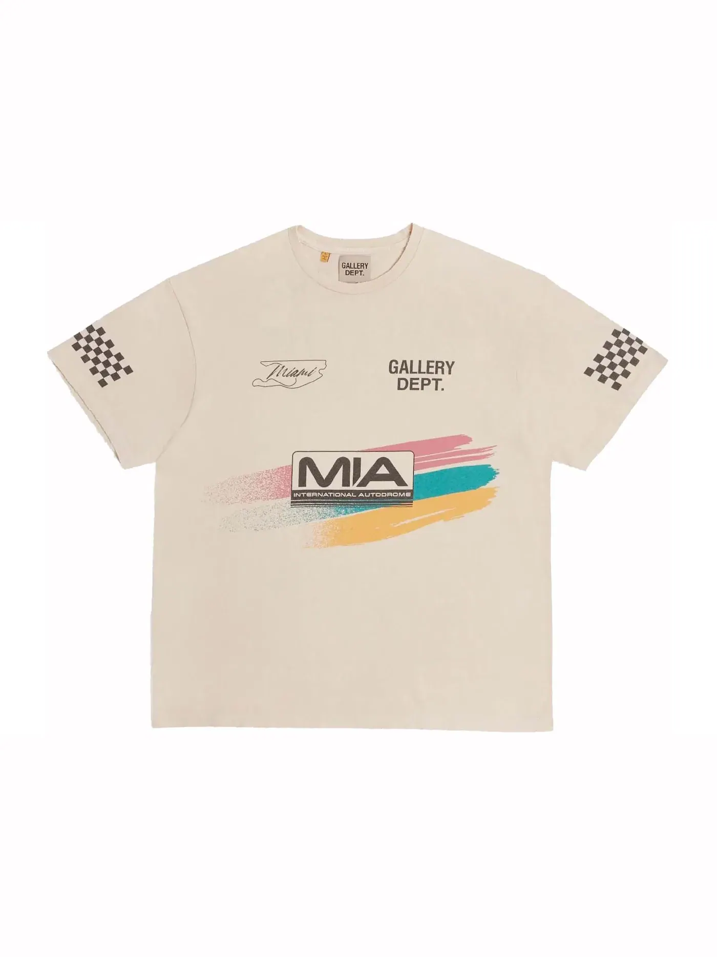 Мужская футболка с принтом Miami Grand Prix Gallery Dept. — изображение 1 из 2, белый