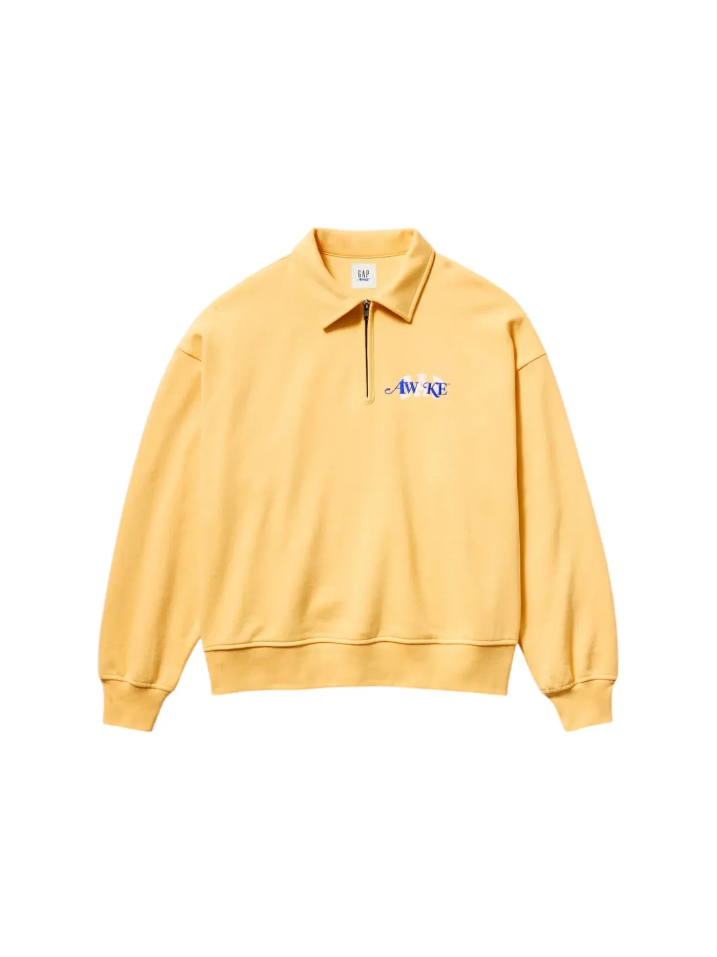 Унисекс джемпер с четверть-молнией Gap x Awake NY Heavyweight Oversized Quarter-Zip Pullover — изображение 1 из 1, желтый