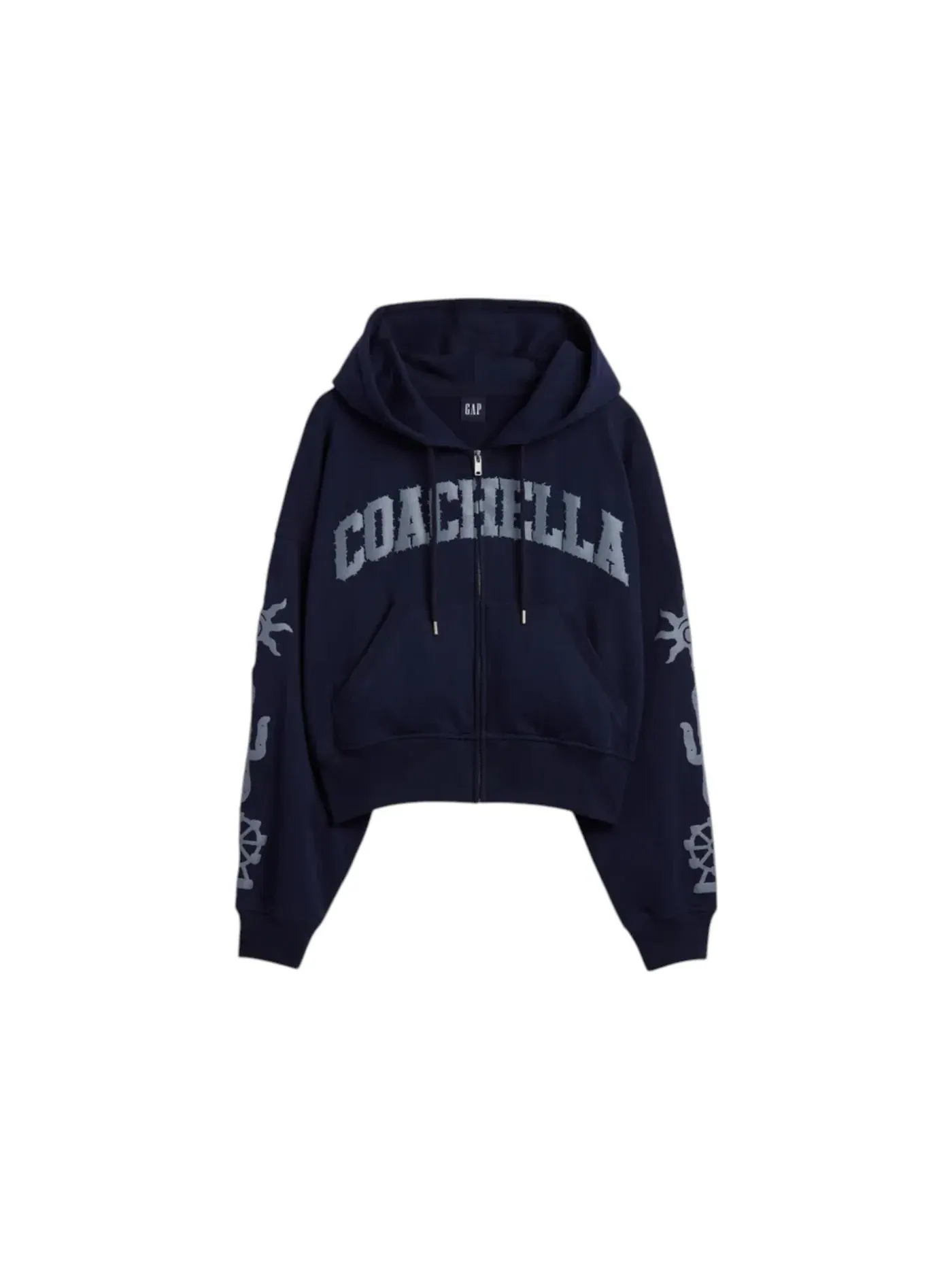 Детский худи на молнии Gap x Coachella — изображение 1 из 2, темно-синий