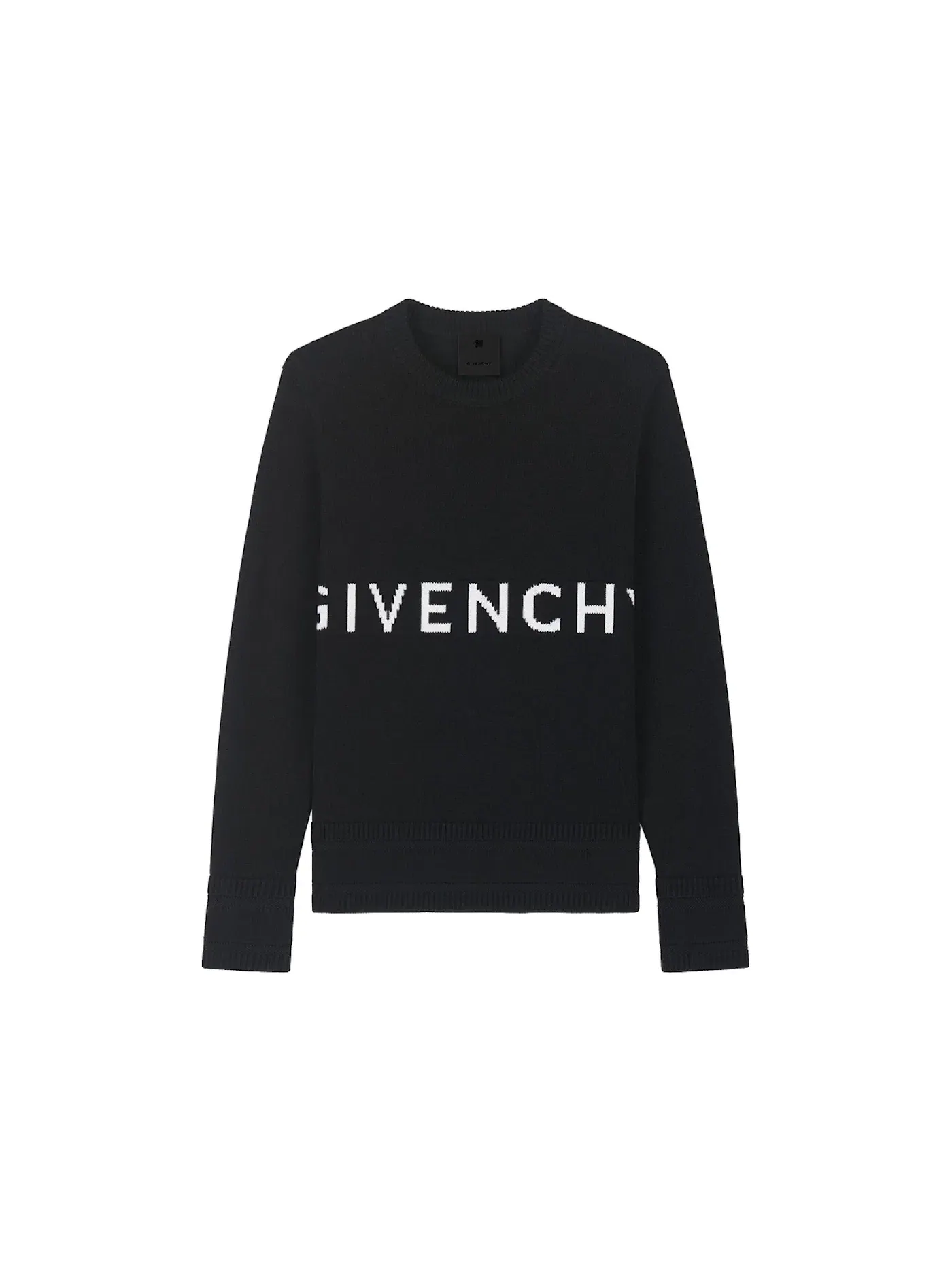 Мужской свитшот трикотажный хлопковый Crewneck Givenchy — изображение 1 из 2, черный