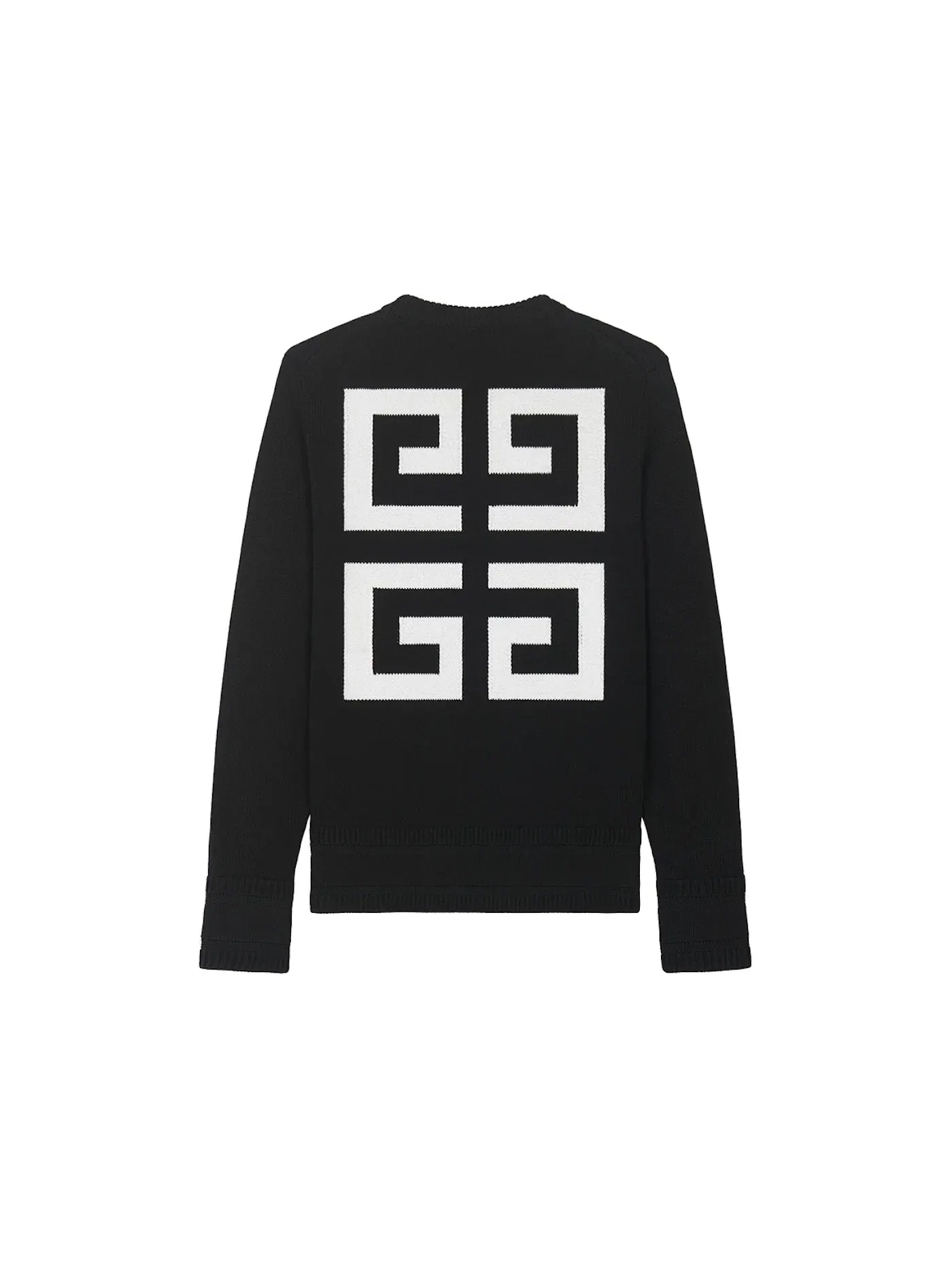 Мужской свитшот трикотажный хлопковый Crewneck Givenchy — изображение 2 из 2, черный