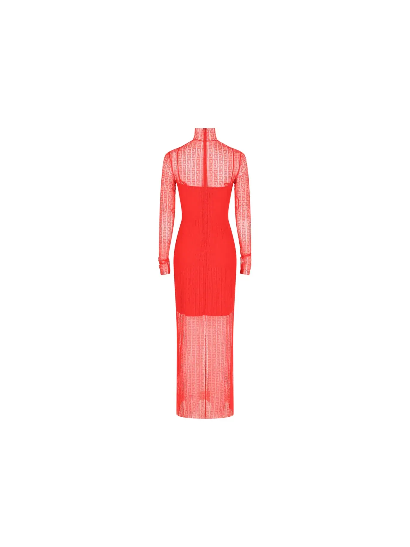 Женское платье-макси с кружевом Givenchy, Vermilion — изображение 2 из 3