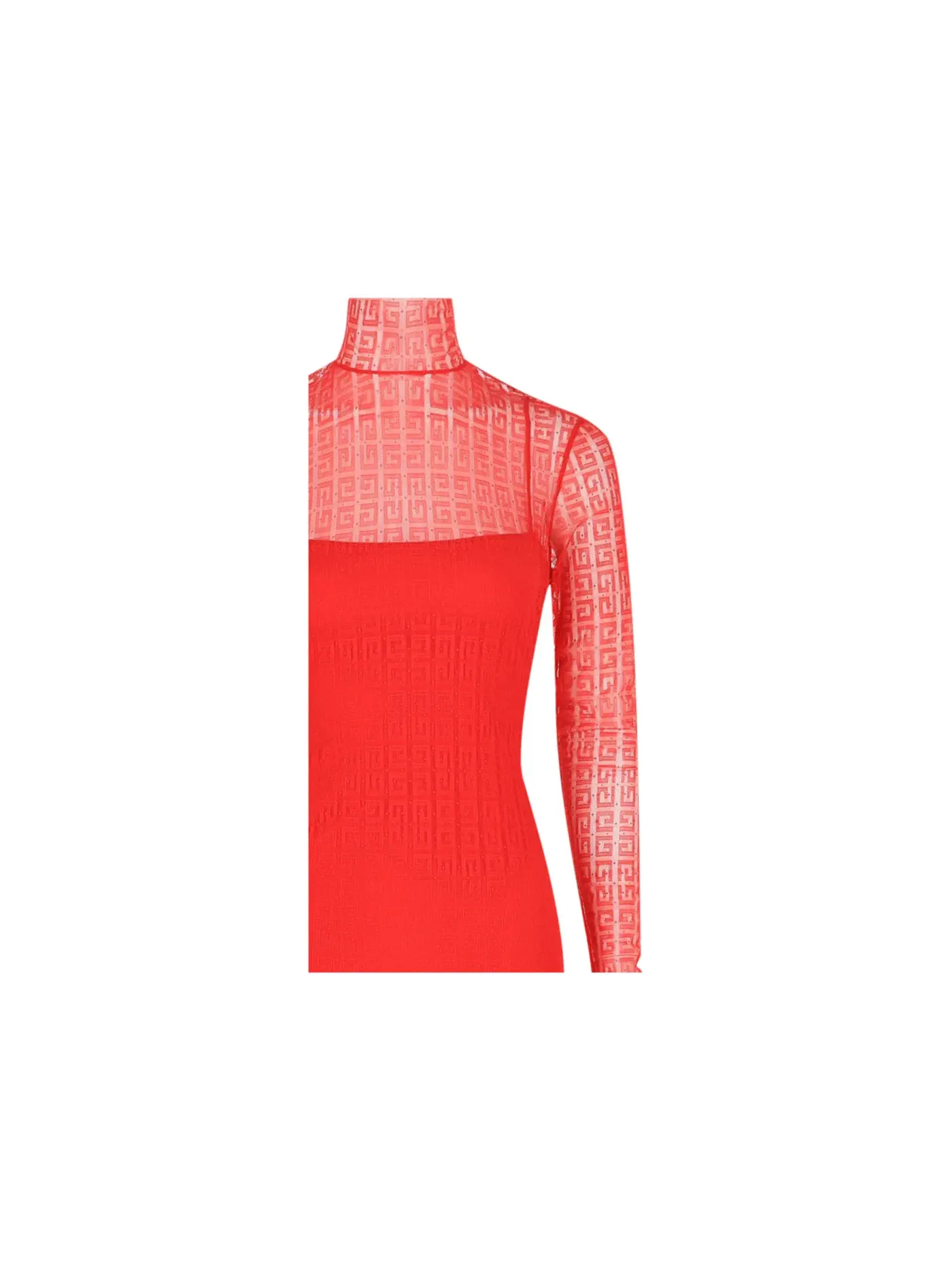 Женское платье-макси с кружевом Givenchy, Vermilion — изображение 3 из 3