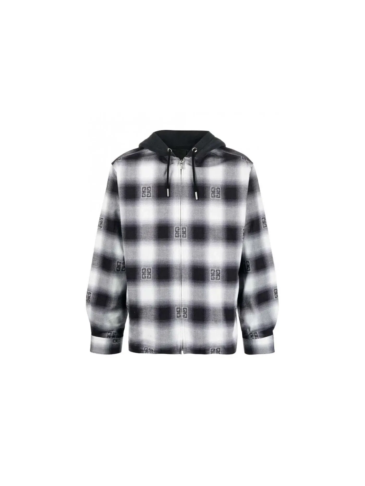 Мужская рубашка-овершерт с принтом 4G Logo Overshirt Givenchy — изображение 1 из 1, черный/белый