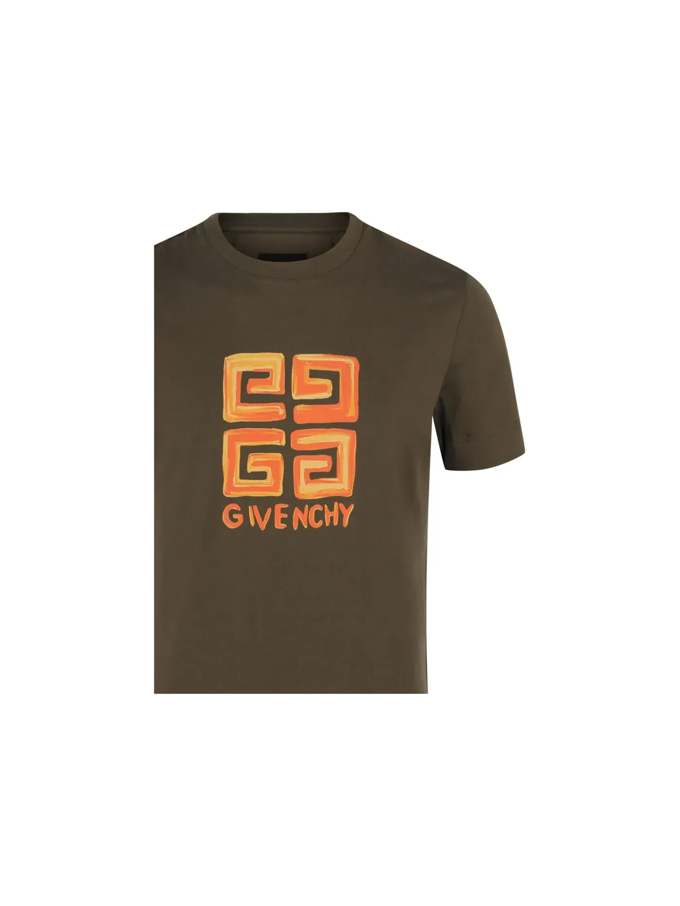 Мужская футболка с логотипом Slim Fit Givenchy — изображение 3 из 3, хаки