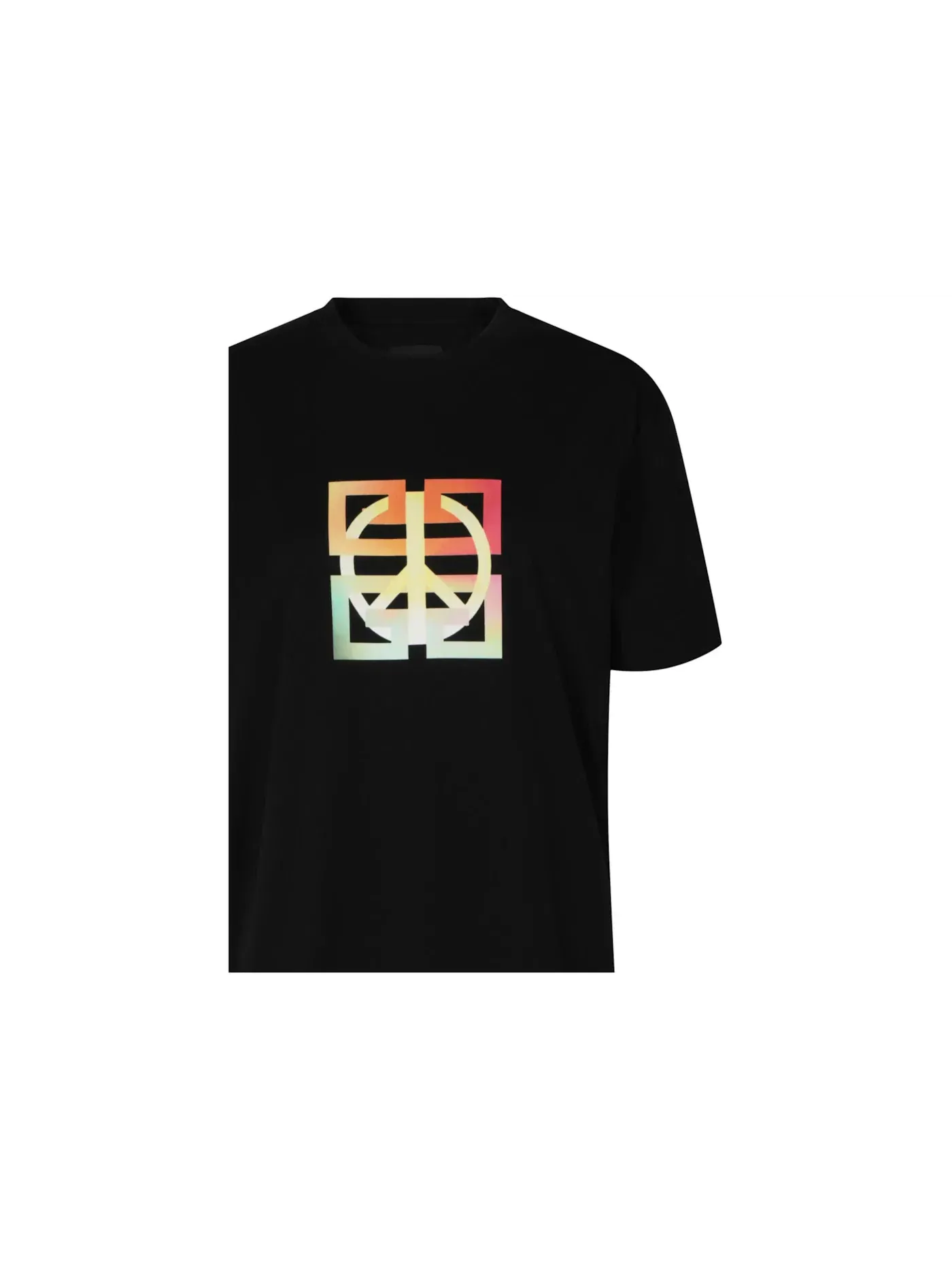 Женская футболка с принтом Givenchy 4G Peace Logo Graphic T-shirt — изображение 3 из 3, черный