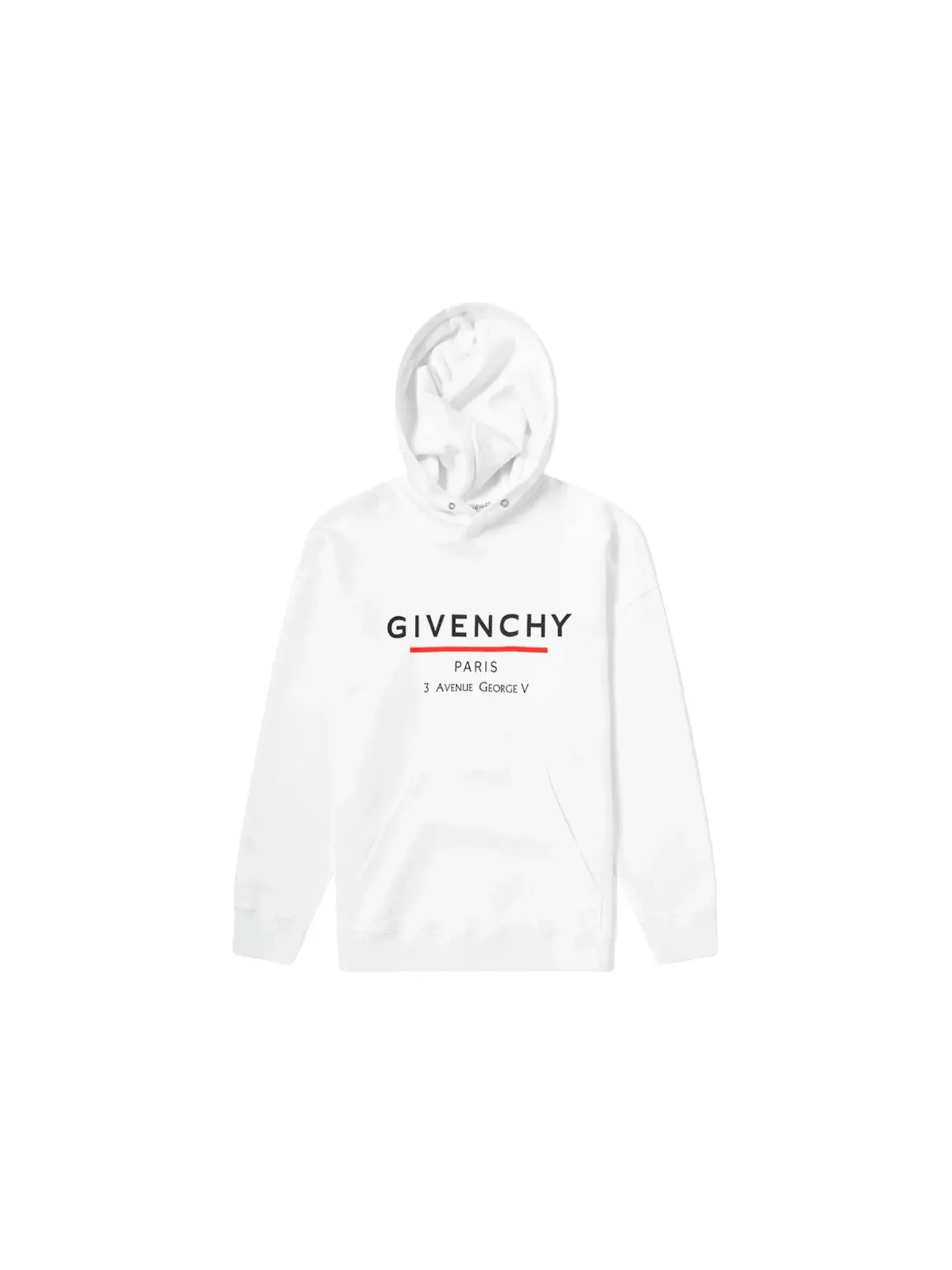 Мужская худи с принтом Address Givenchy — изображение 1 из 1, белый