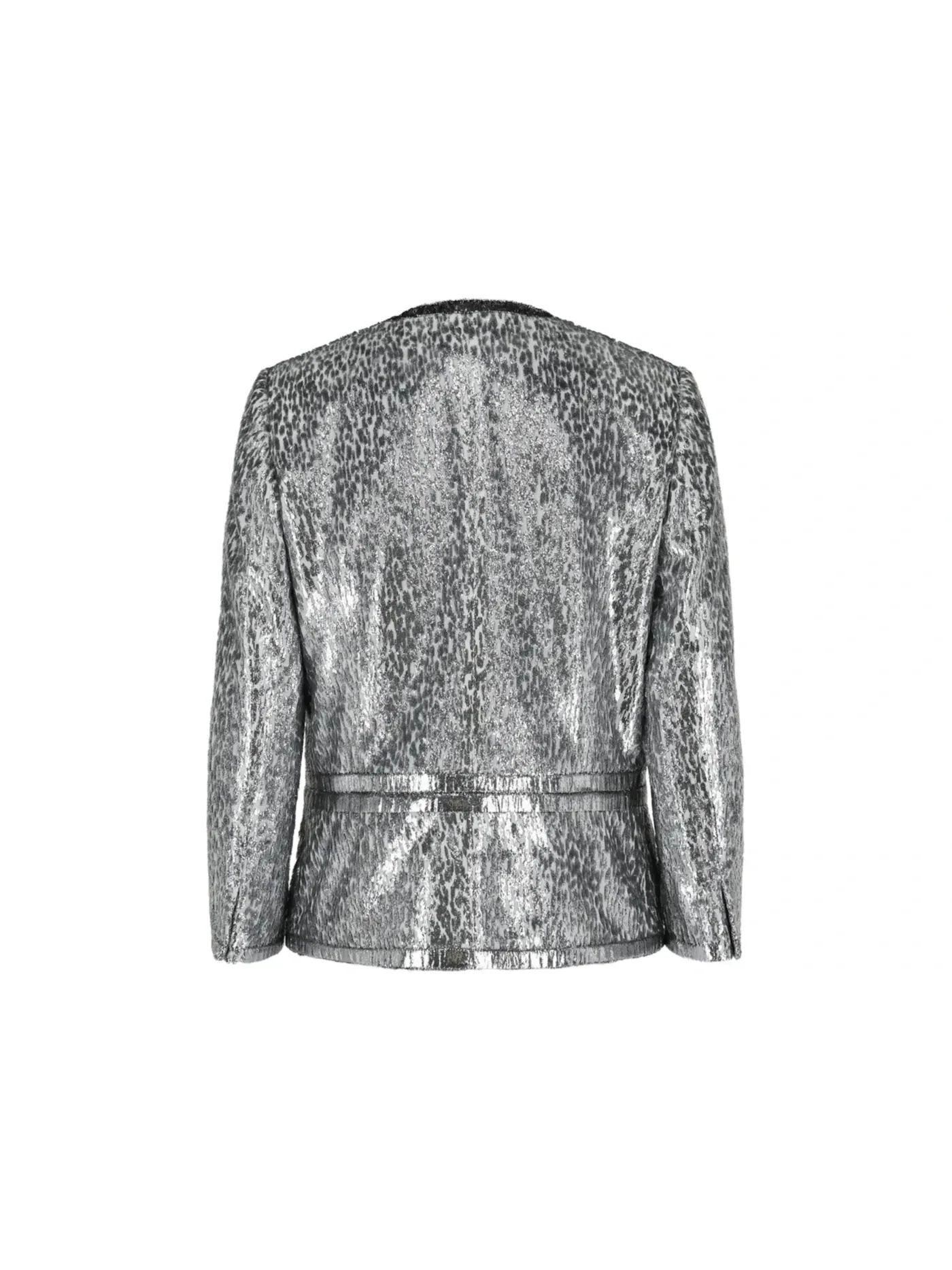 Женский жакет однобортный с принтом Animal Print Givenchy — изображение 2 из 3, серебряный