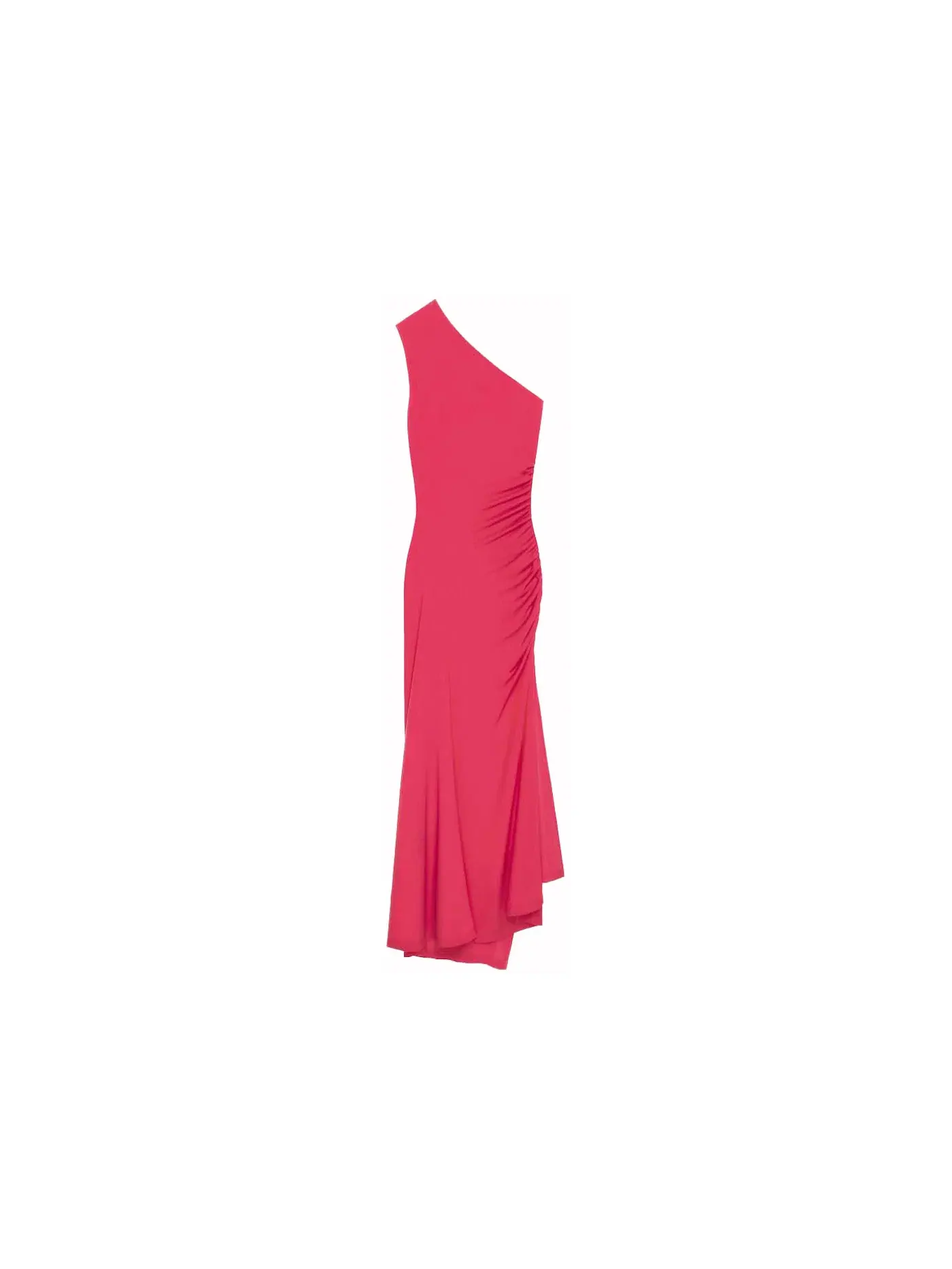 Женское платье с драпировкой Asymmetric Draped Crepe Jersey Dress Givenchy — изображение 1 из 1, малина