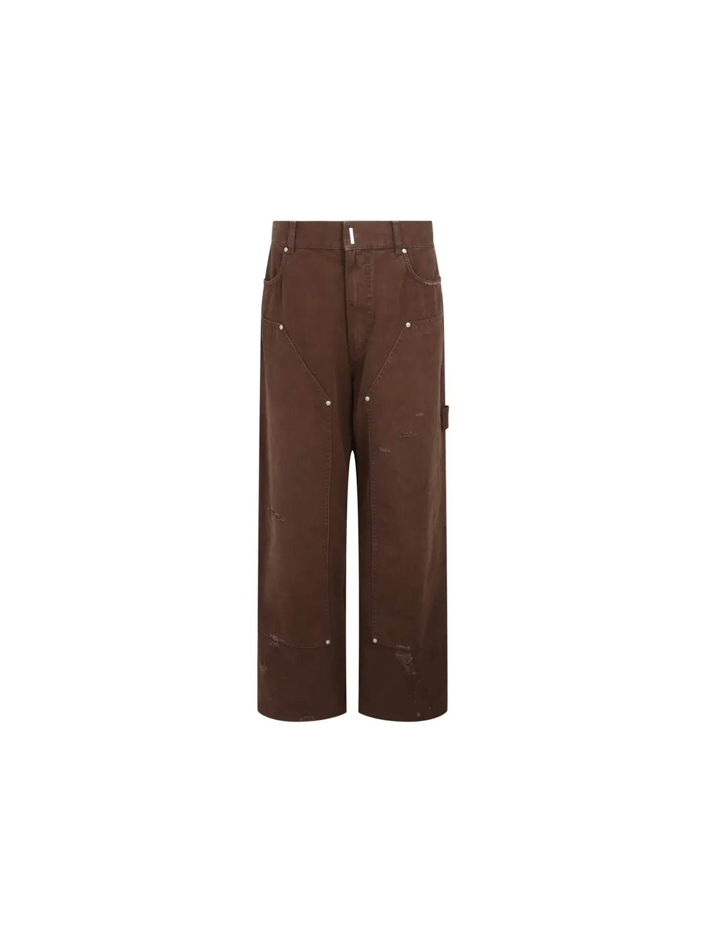 Мужские брюки из разрушенного хлопка Carpenter Pants Givenchy — изображение 1 из 3, коричневый