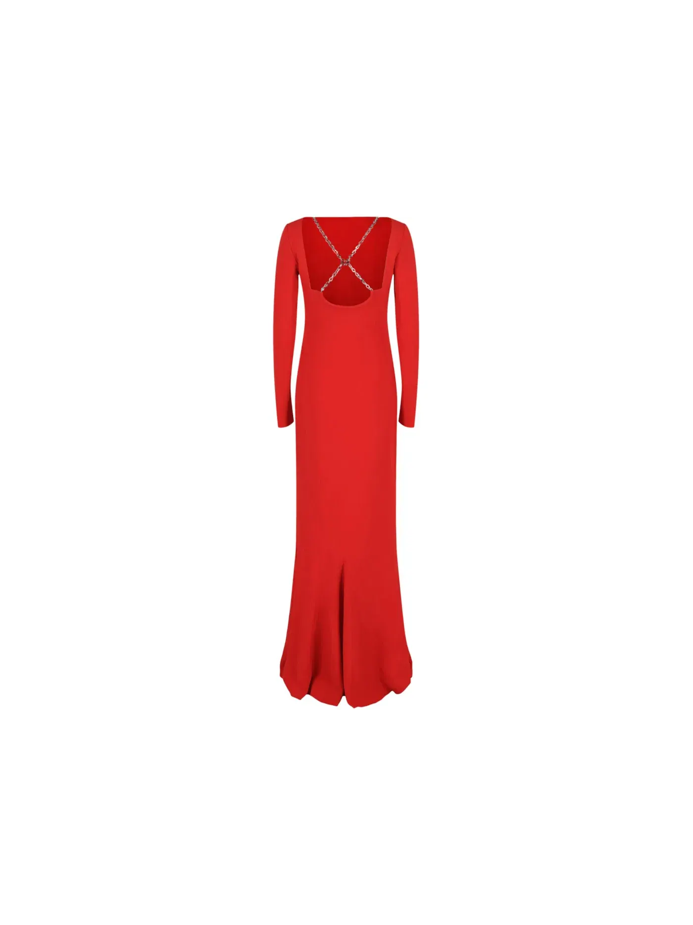 Женское платье с перекрестными бретелями Crisscross Chain-Strap Gown Givenchy, Vermilion — изображение 2 из 3
