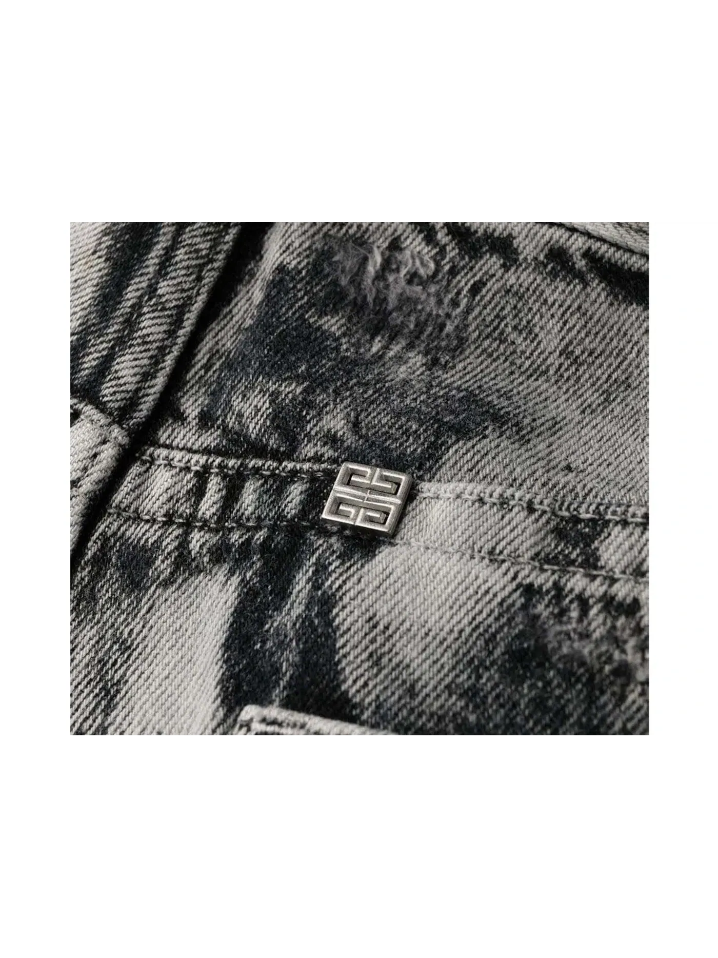 Мужские джинсы distressed двухцветные Jeans Givenchy — изображение 2 из 2, белый/черный