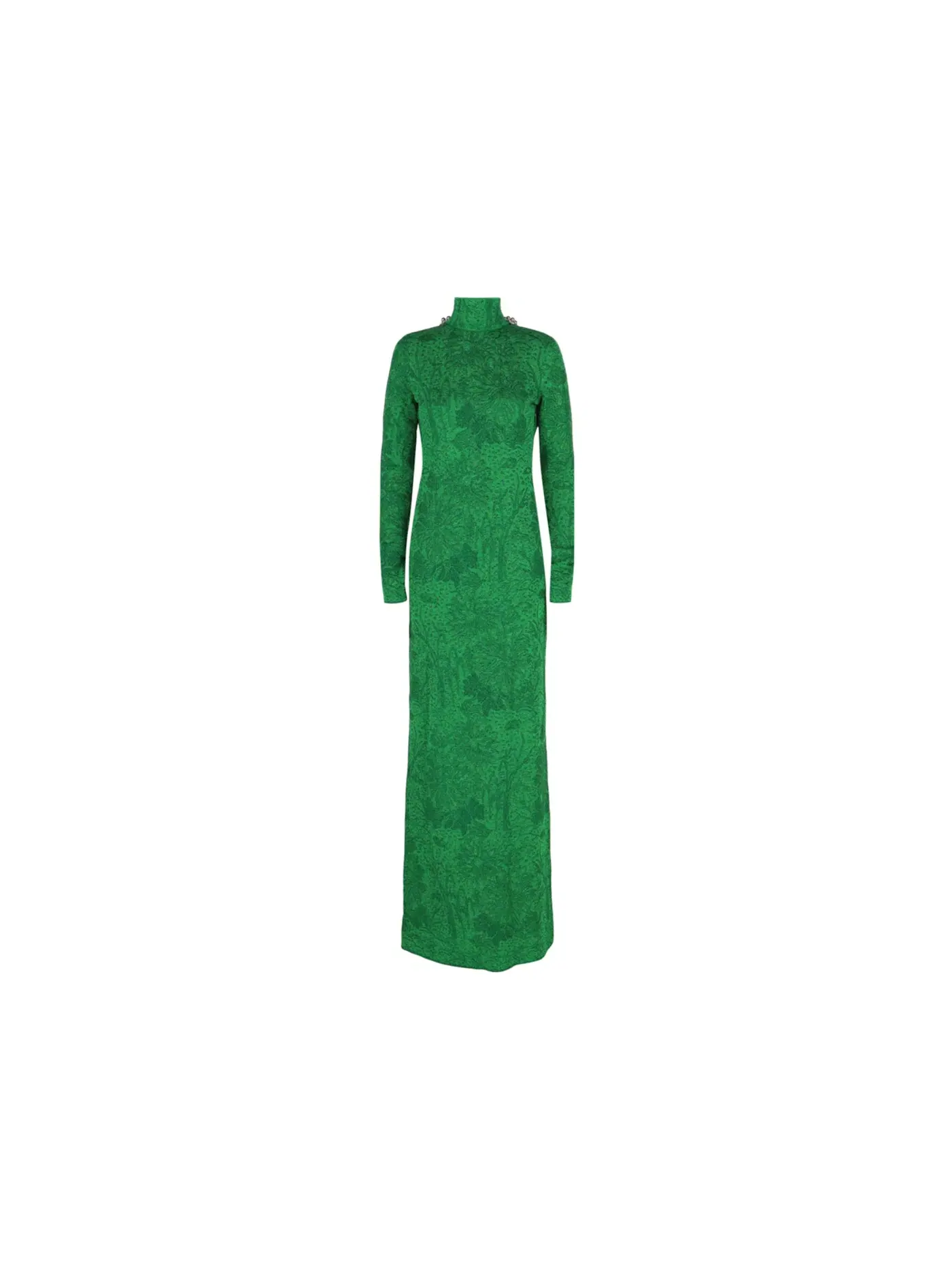 Женское платье с открытой спиной Embellished Open-Back Jacquard Gown Givenchy — изображение 1 из 3, зеленый