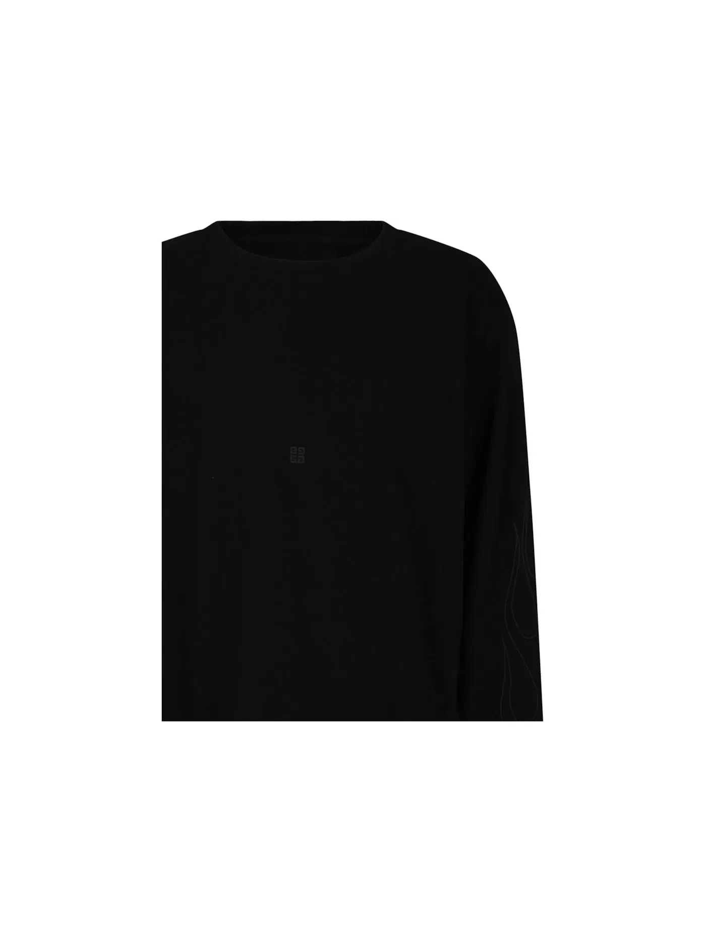 Мужская футболка с длинным рукавом с принтом Givenchy T-shirt — изображение 3 из 3, черный