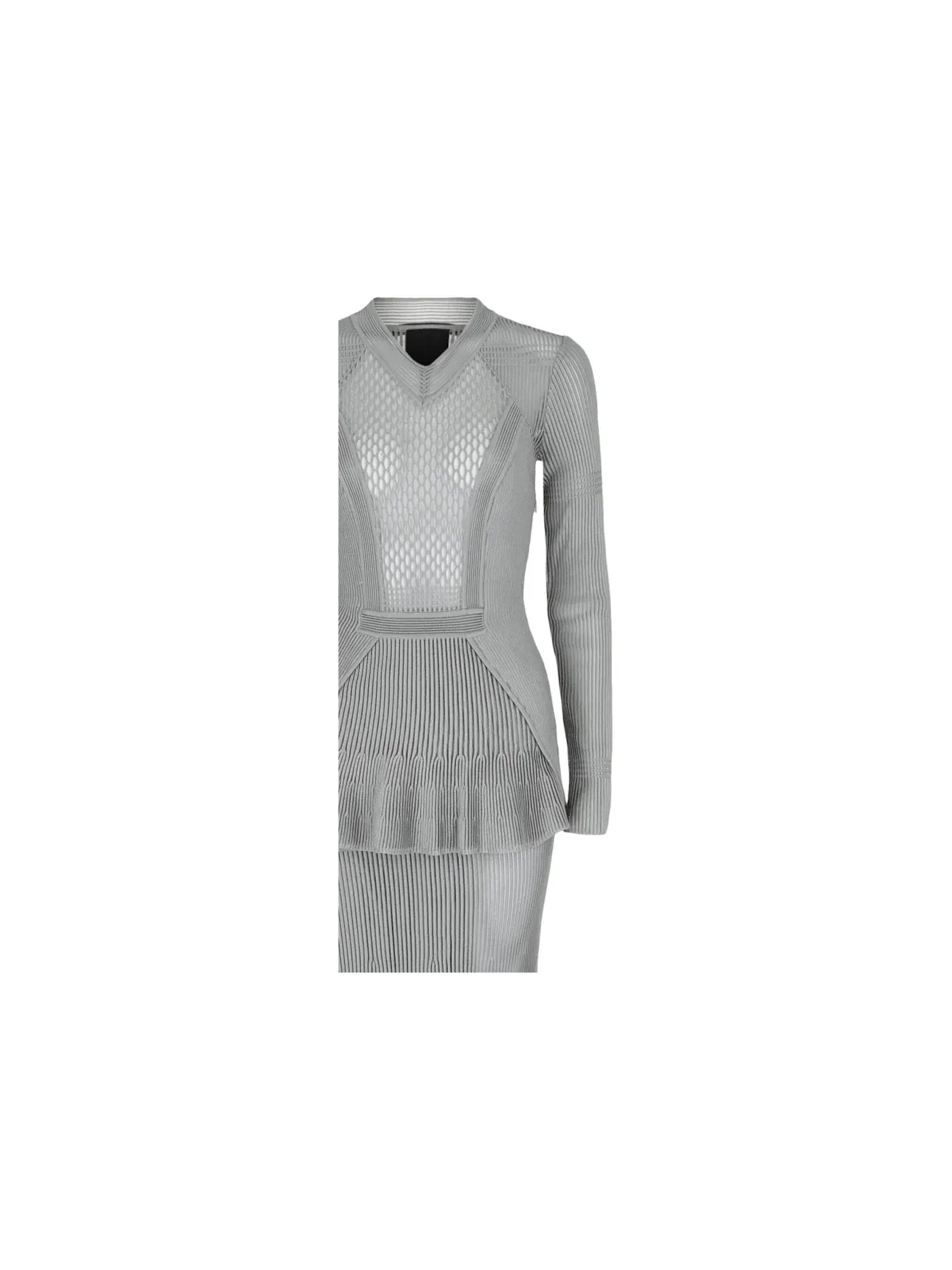 Женское платье с воланами Givenchy Dress — изображение 3 из 3, серый