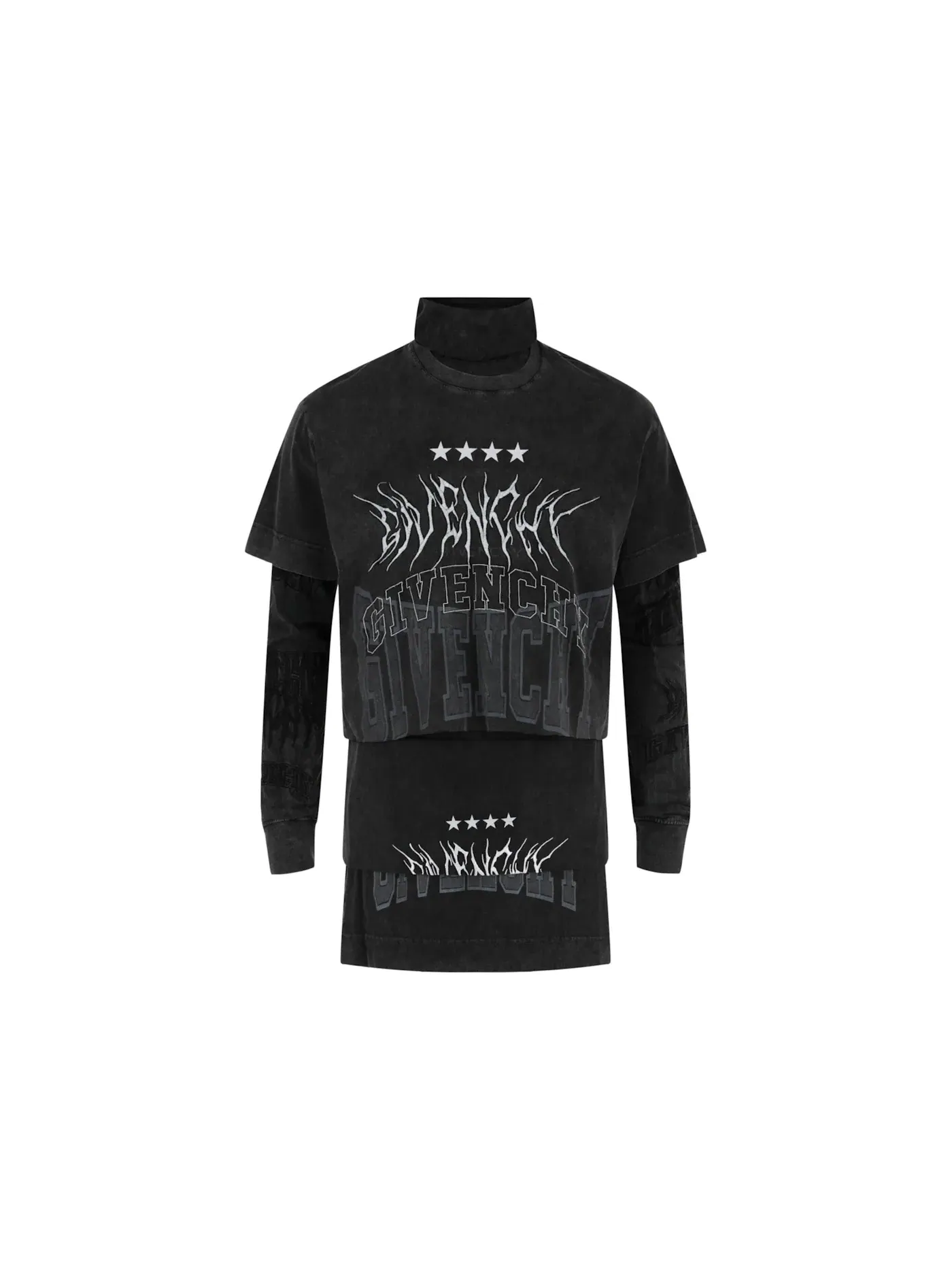 Мужская футболка с длинным рукавом и балаклавой Givenchy T-shirt with Balaclava — изображение 1 из 3, серый