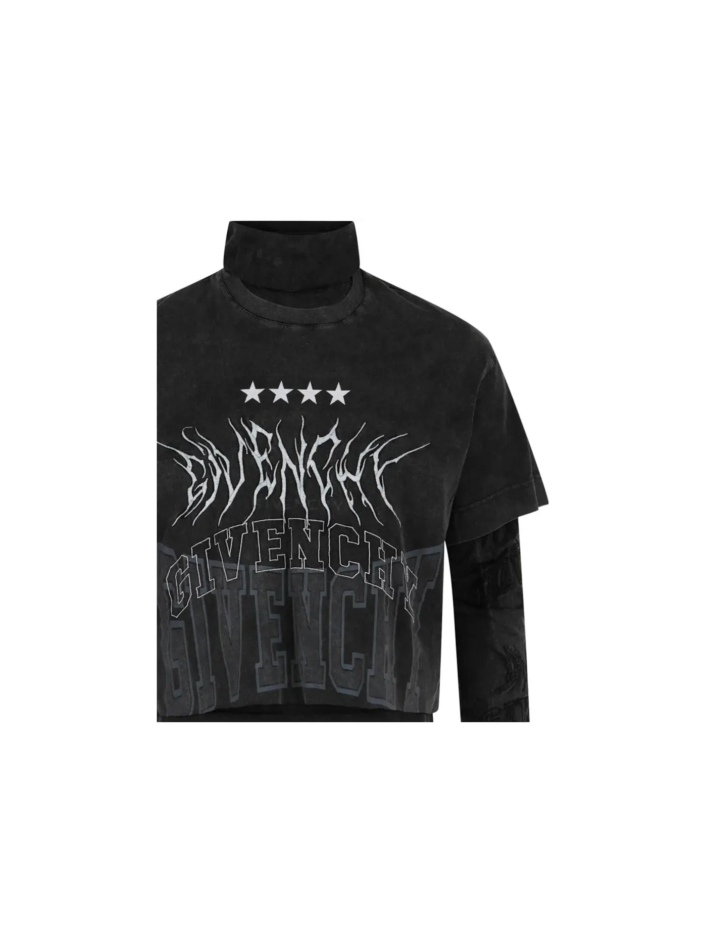 Мужская футболка с длинным рукавом и балаклавой Givenchy T-shirt with Balaclava — изображение 3 из 3, серый