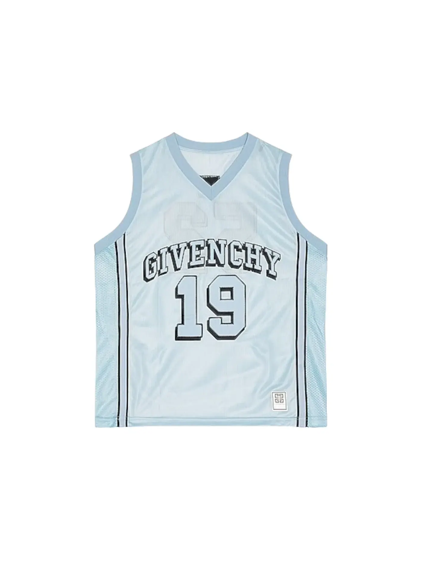 Мужская джерси с сетчатой структурой Jersey Givenchy — изображение 1 из 3, светлый синий