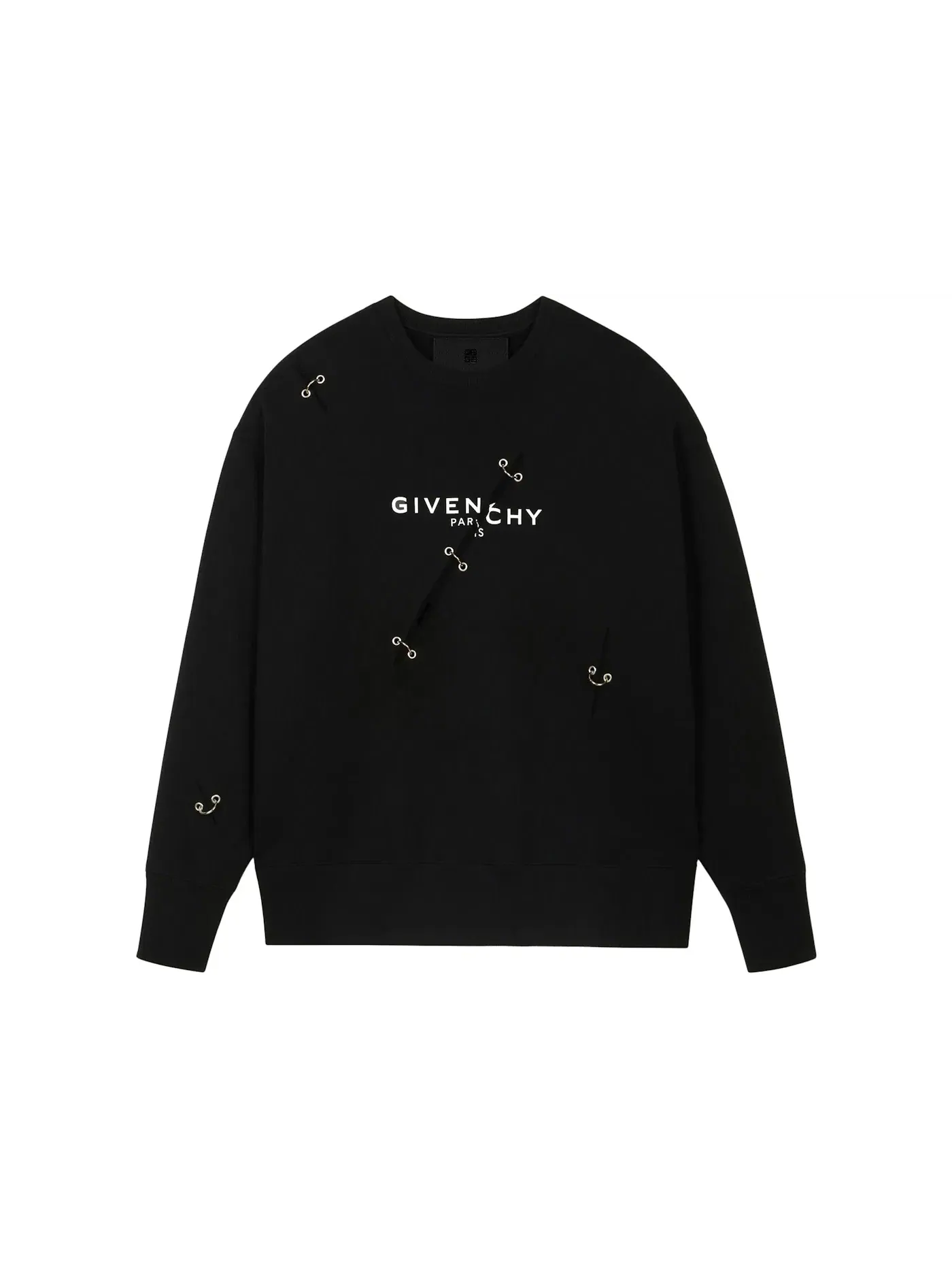 Мужской свитшот оверсайз Metal Details Givenchy — изображение 1 из 2, черный