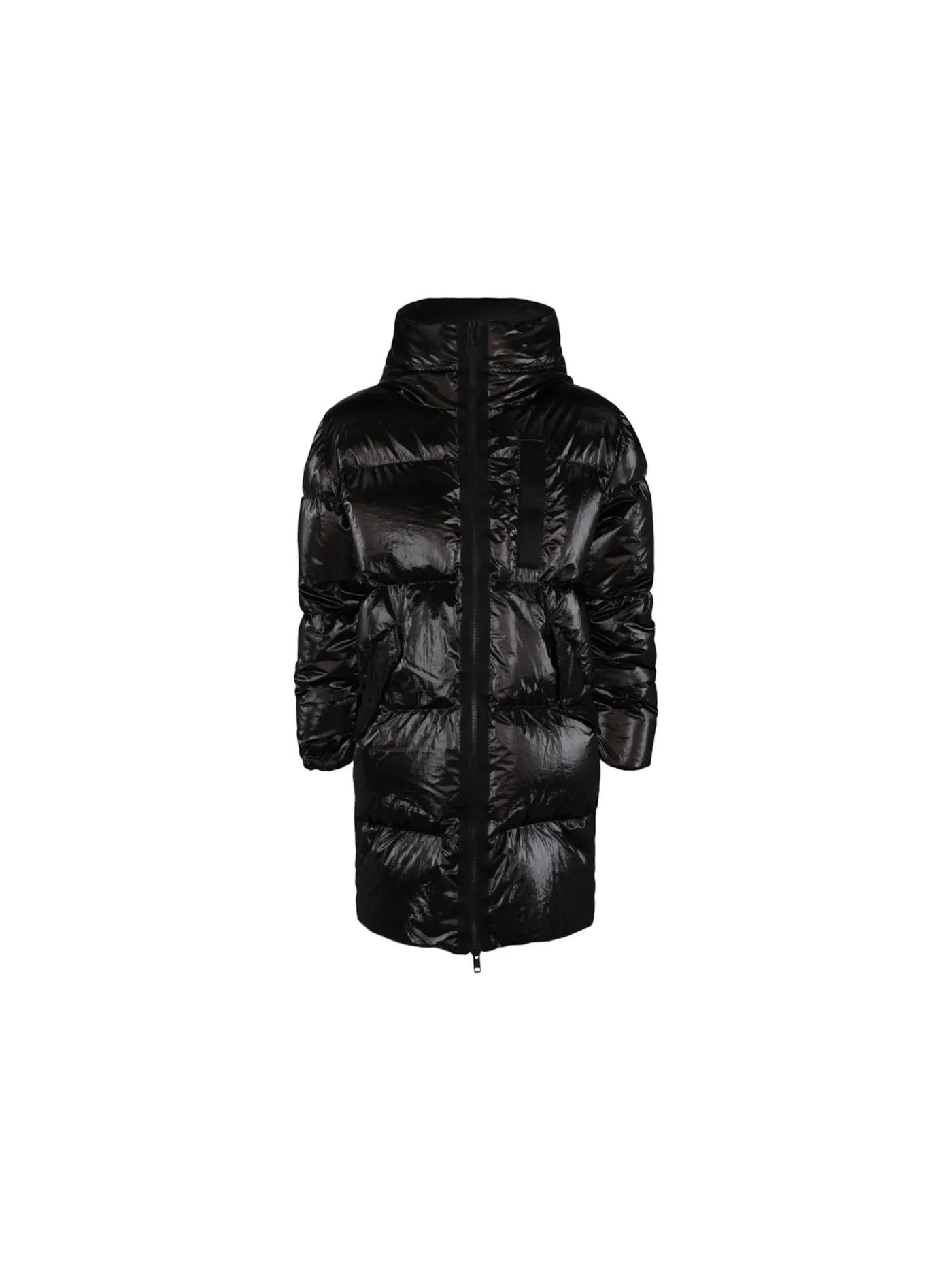 Мужская длинная пуховая куртка Metallic Long Puffer Jacket Givenchy — изображение 1 из 3, черный