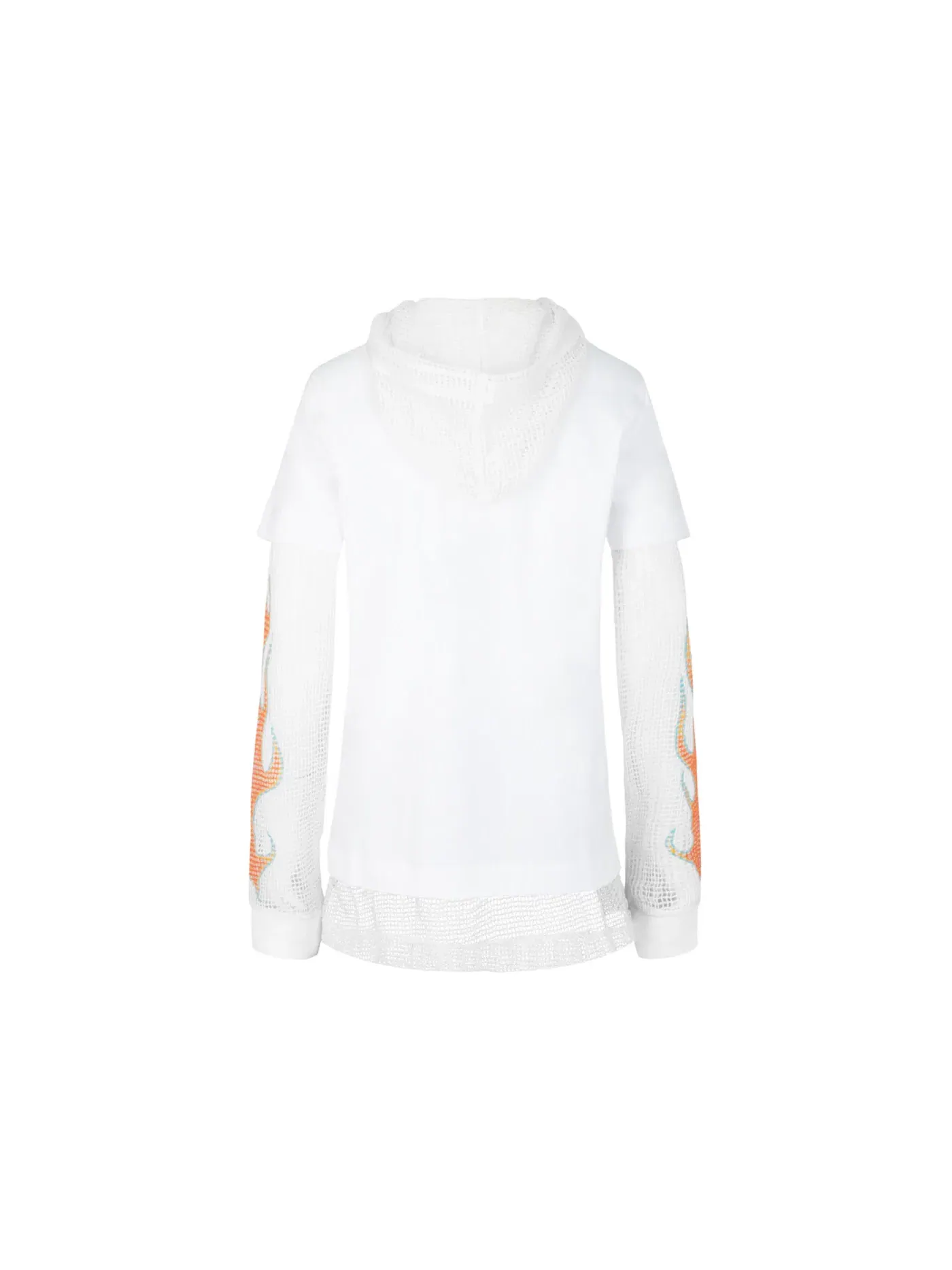 Мужская футболка с капюшоном Givenchy T-shirt In Cotton & Mesh — изображение 2 из 3, белый
