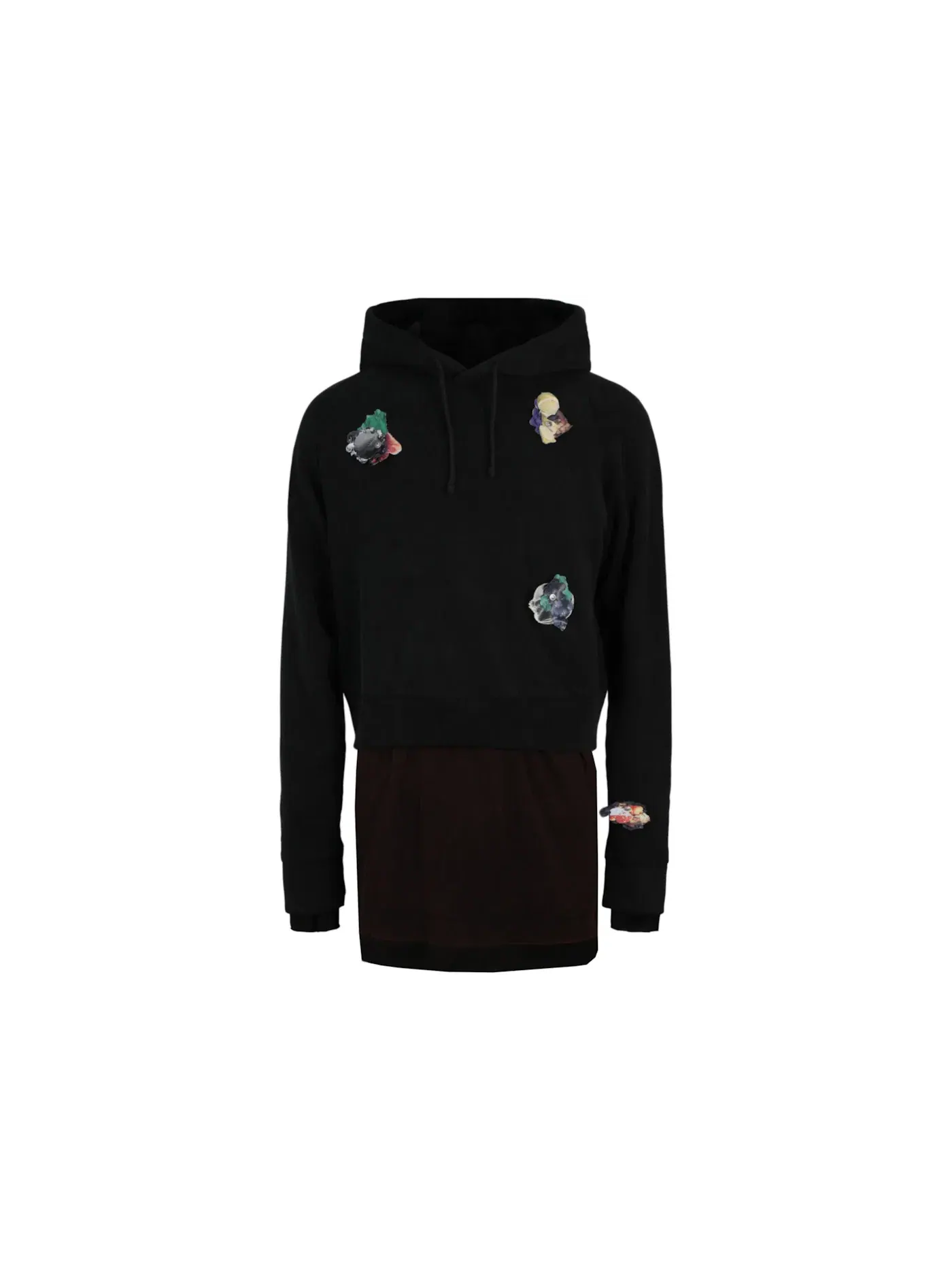 Мужской худи с принтом Hoodie In Cotton With Decals Givenchy — изображение 1 из 3, мульти