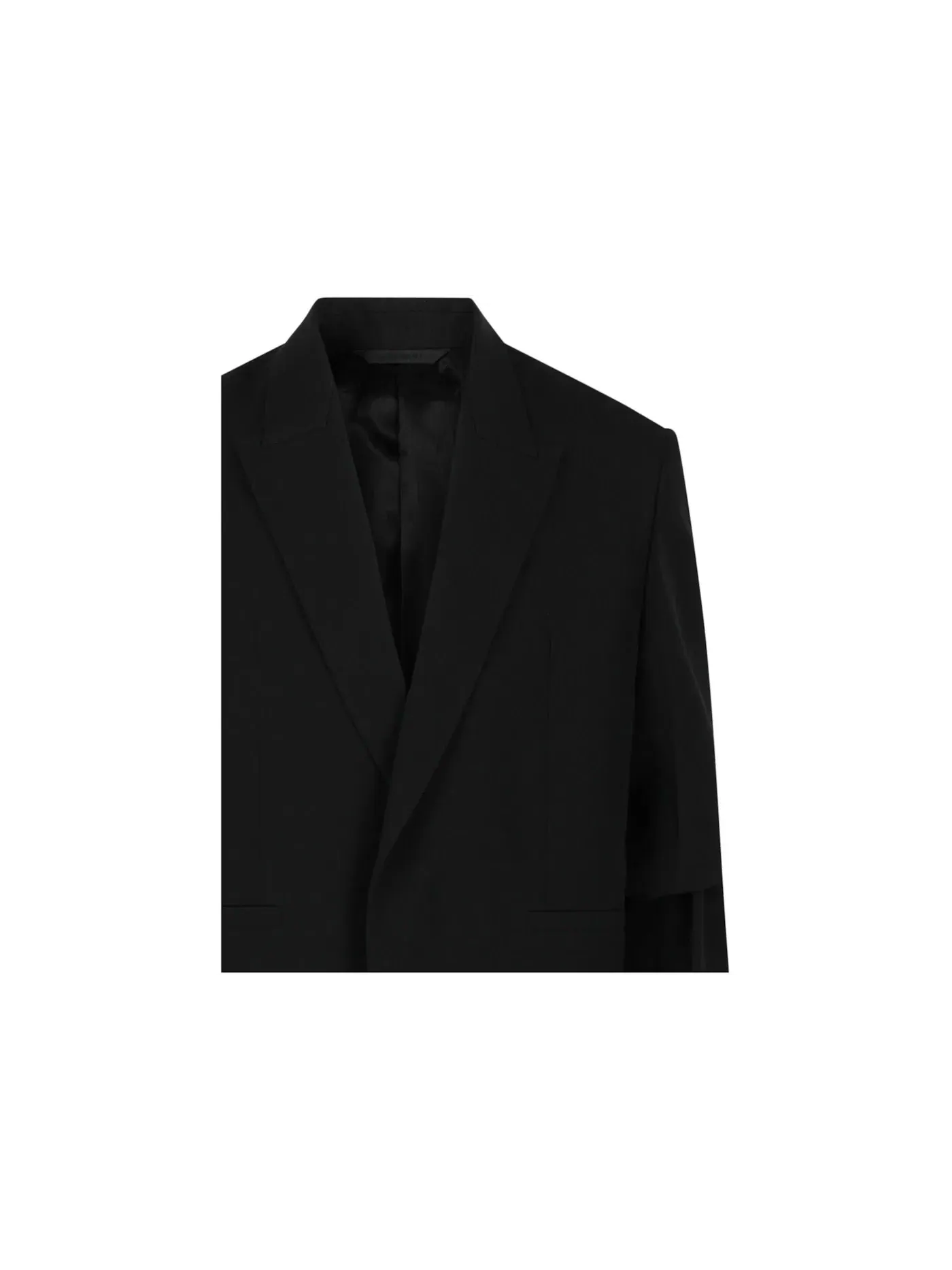 Мужской пиджак с отложным воротником Overlapped Lapel Oversized Blazer Givenchy — изображение 3 из 3, черный