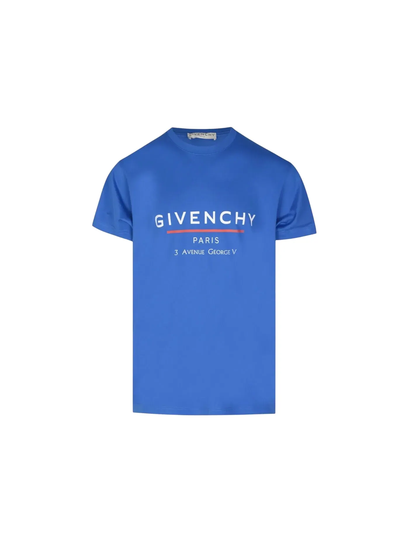 Мужская футболка оверсайз с принтом Givenchy — изображение 1 из 2, синий