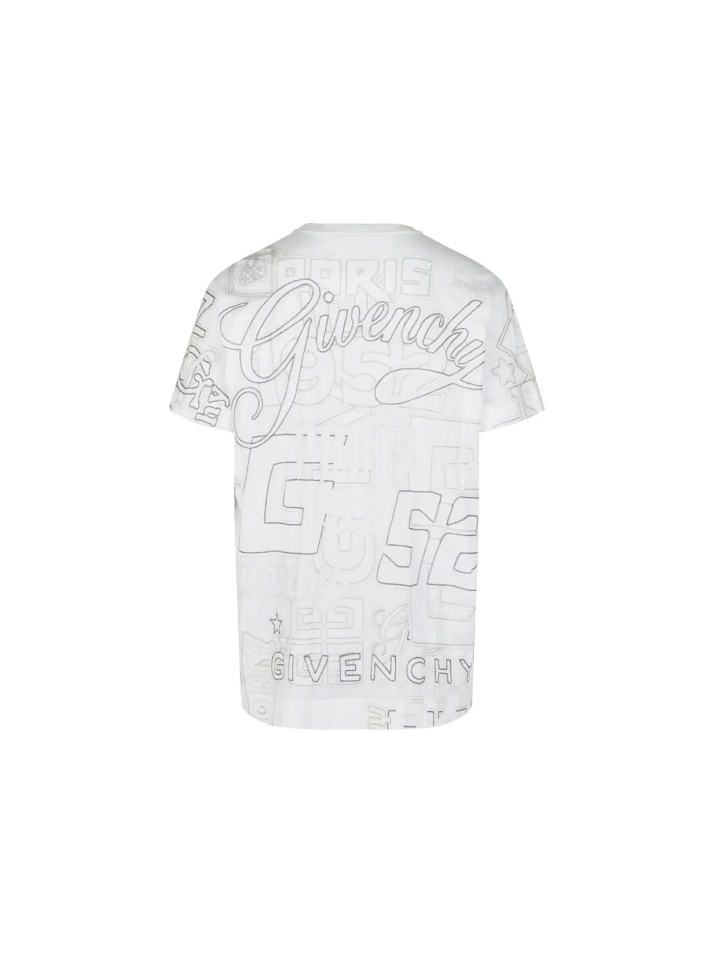 Мужская футболка с принтом Oversized Stitched Logo Givenchy — изображение 2 из 3, белый