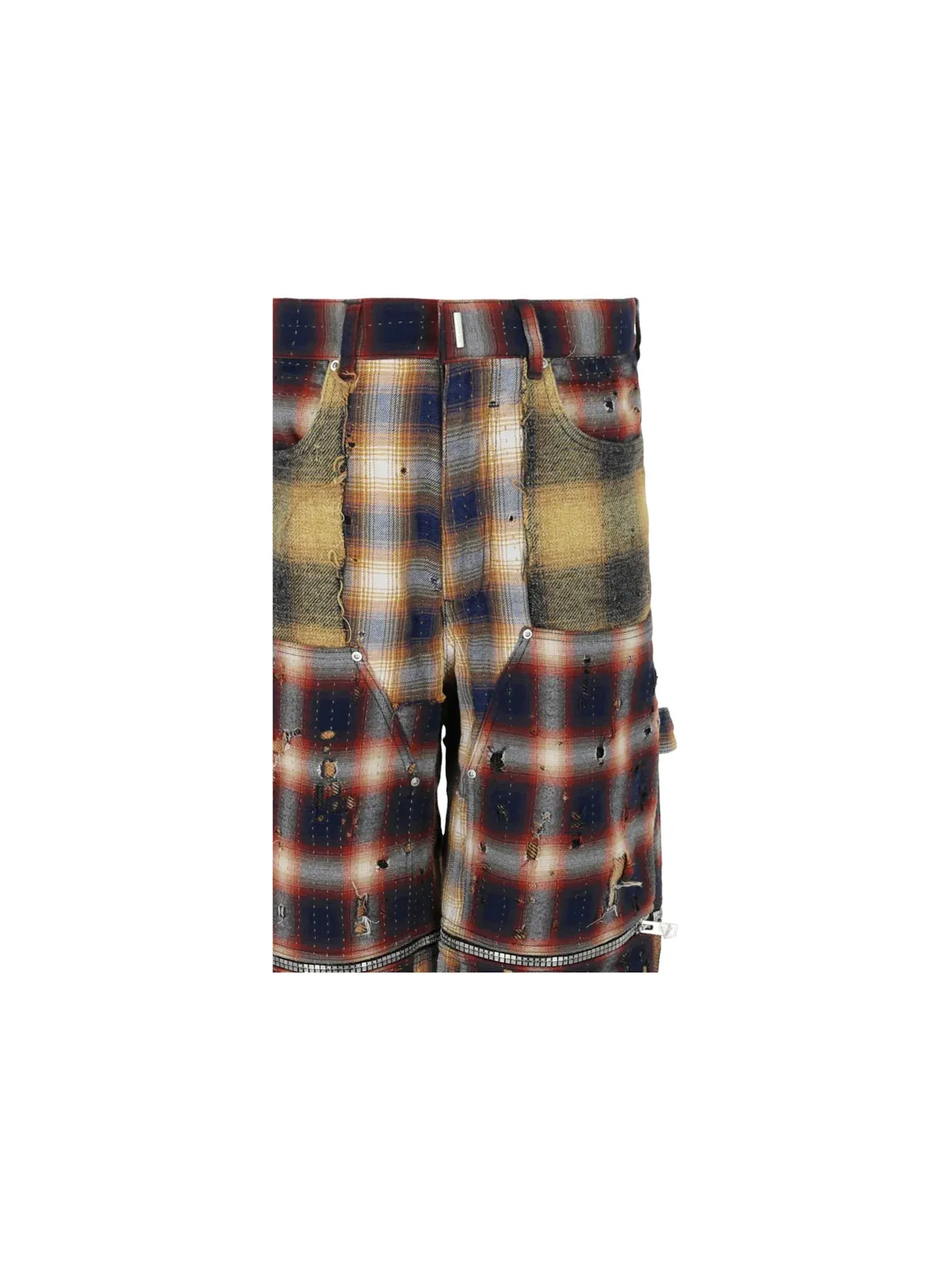 Мужские брюки свободного кроя Patchwork Plaid Givenchy — изображение 3 из 3, мульти