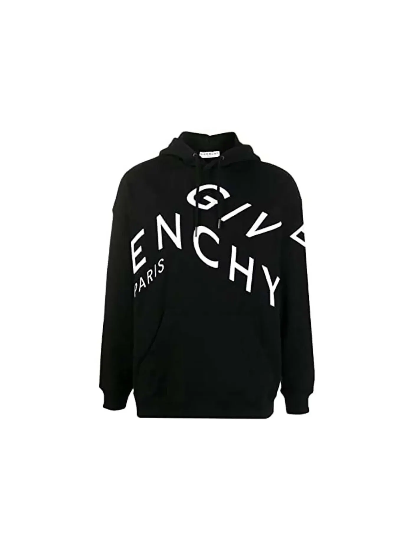 Мужской худи с вышивкой Givenchy Hoodie — изображение 1 из 1, черный/белый