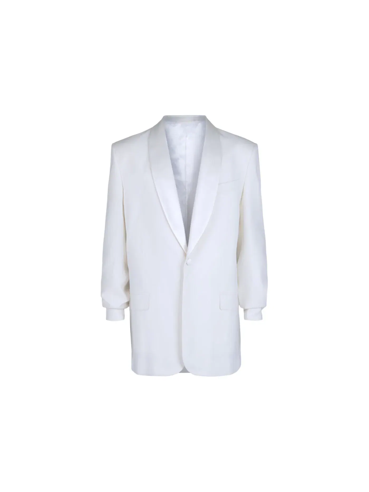 Мужской пиджак с лацканами Shawl Lapel Woven Givenchy — изображение 1 из 3, белый