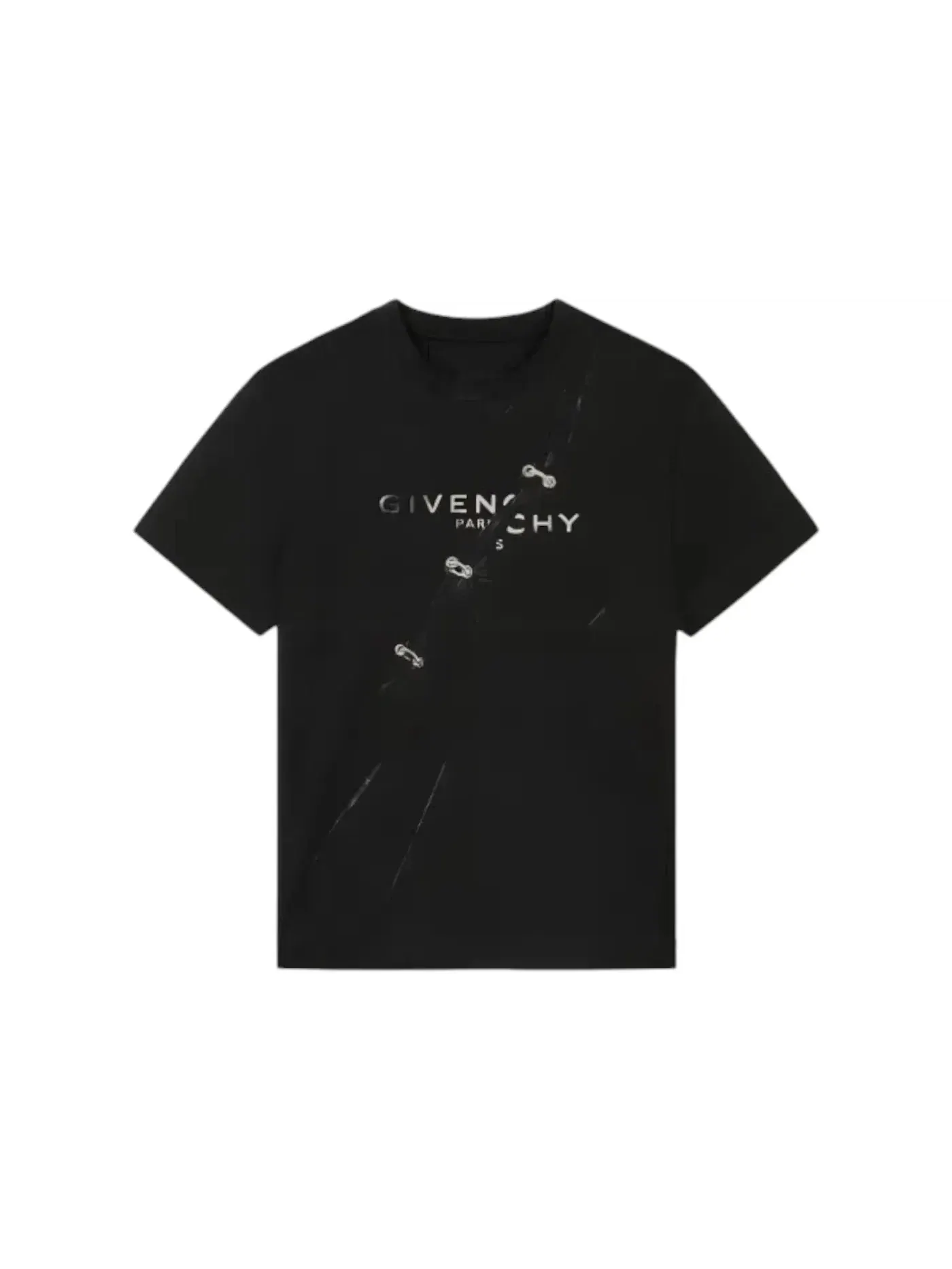 Мужская футболка с принтом Trompe L Oeil Logo Givenchy — изображение 1 из 1, черный