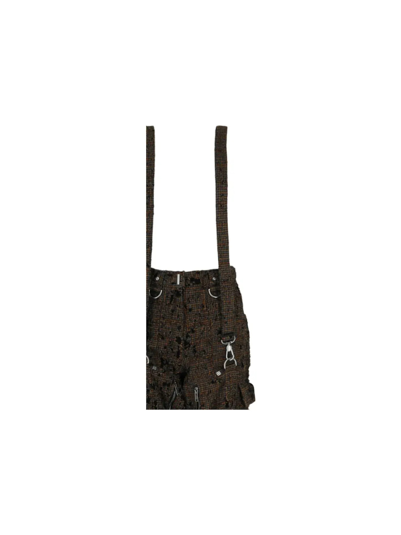 Женские брюки с принтом Two In One Detachable Pants In Destroyed Checks With Suspenders Givenchy — изображение 3 из 3