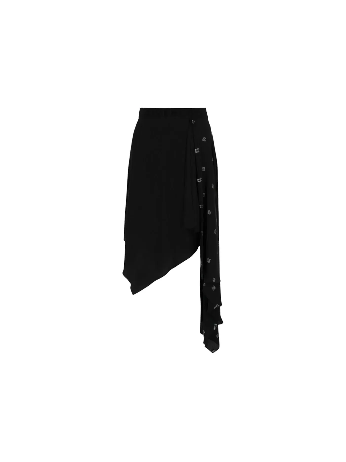 Женская асимметричная юбка 4G Givenchy — изображение 1 из 1, черный серебристый