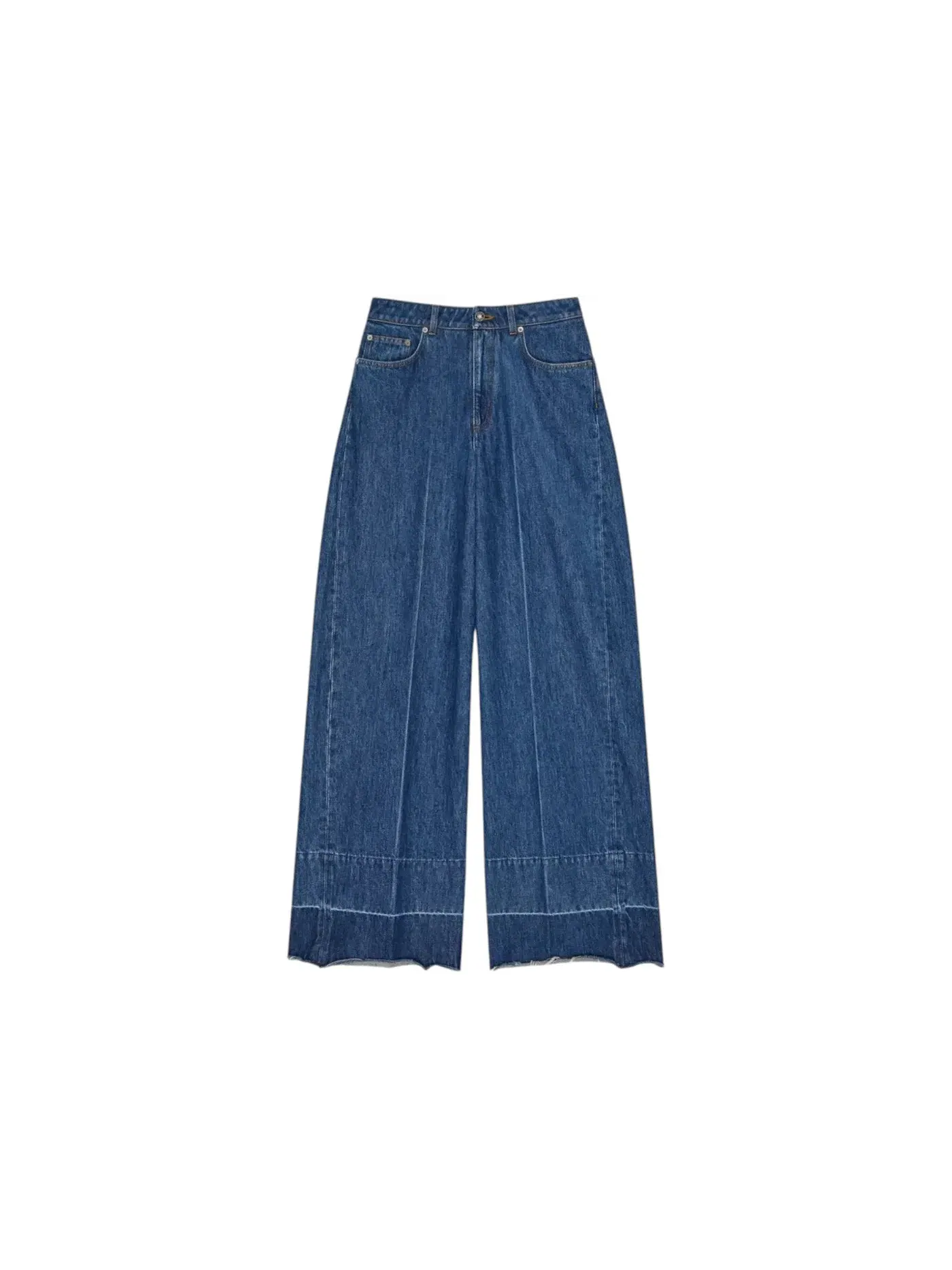Женские широкие джинсовые брюки с необработанным краем Givenchy Trousers — изображение 1 из 1, синий