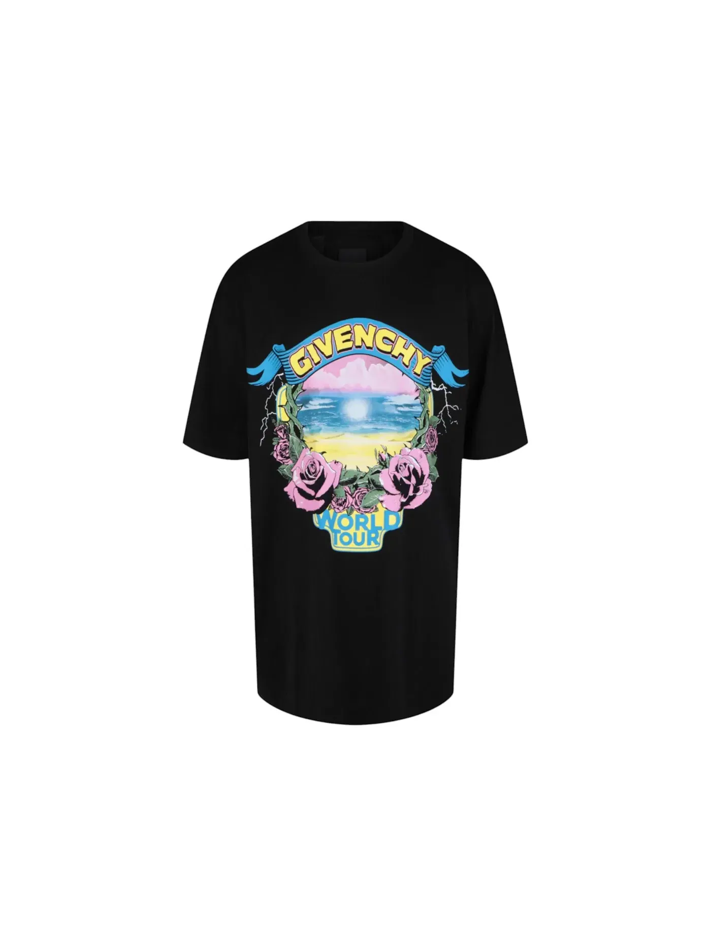 Мужская футболка с принтом Givenchy World Tour Givenchy — изображение 1 из 1, черный