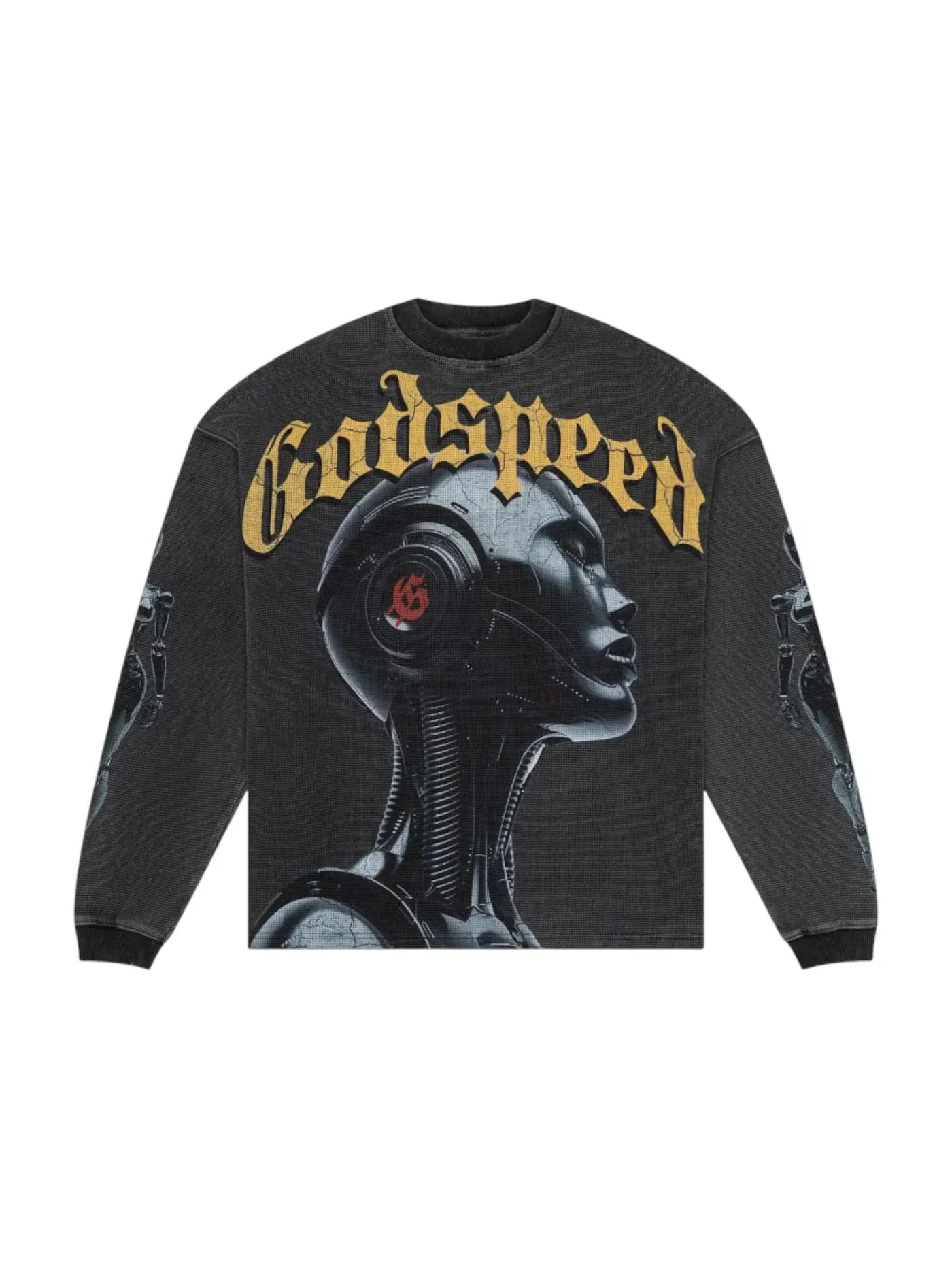 Мужская футболка с длинным рукавом с принтом Godspeed Tee — изображение 1 из 1, серый