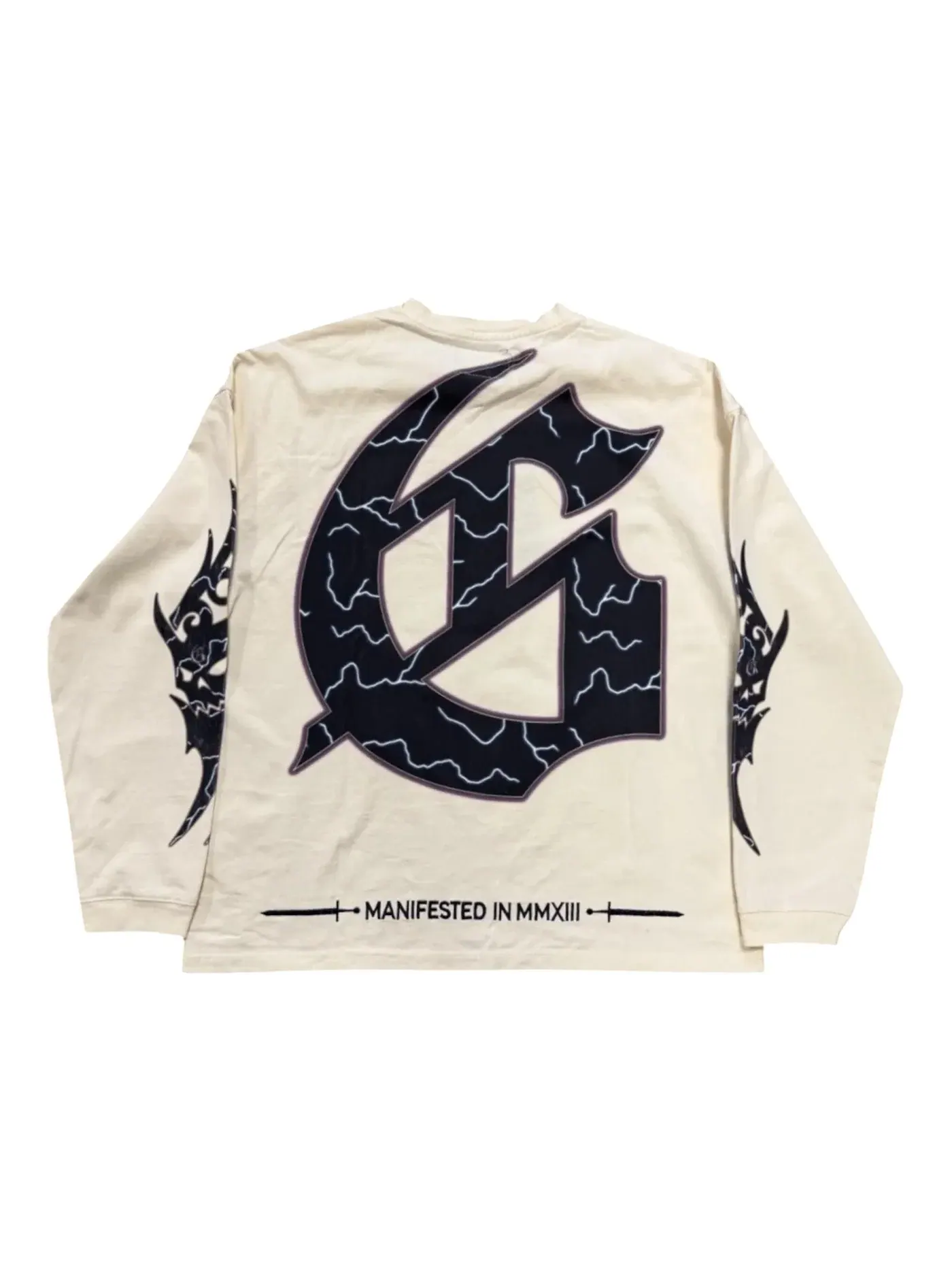 Мужская футболка с длинным рукавом с принтом Godspeed T-Shirt — изображение 2 из 2, кость
