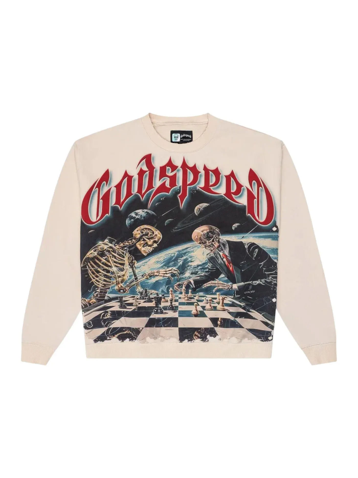 Мужской свитер с текстурой Checkmate Sweater Godspeed — изображение 1 из 2, кость