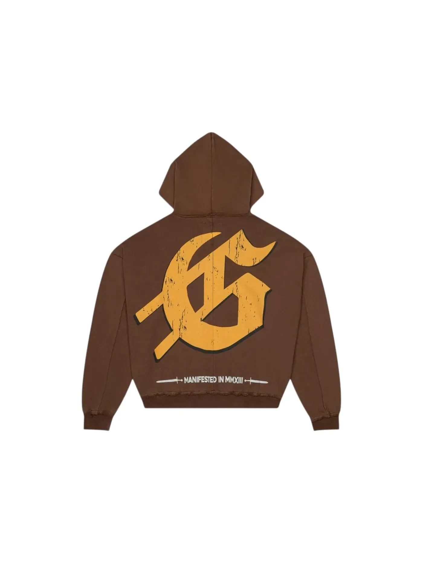 Мужская худи с принтом Chrome Liberty Zip V2 Godspeed — изображение 2 из 2, коричневый