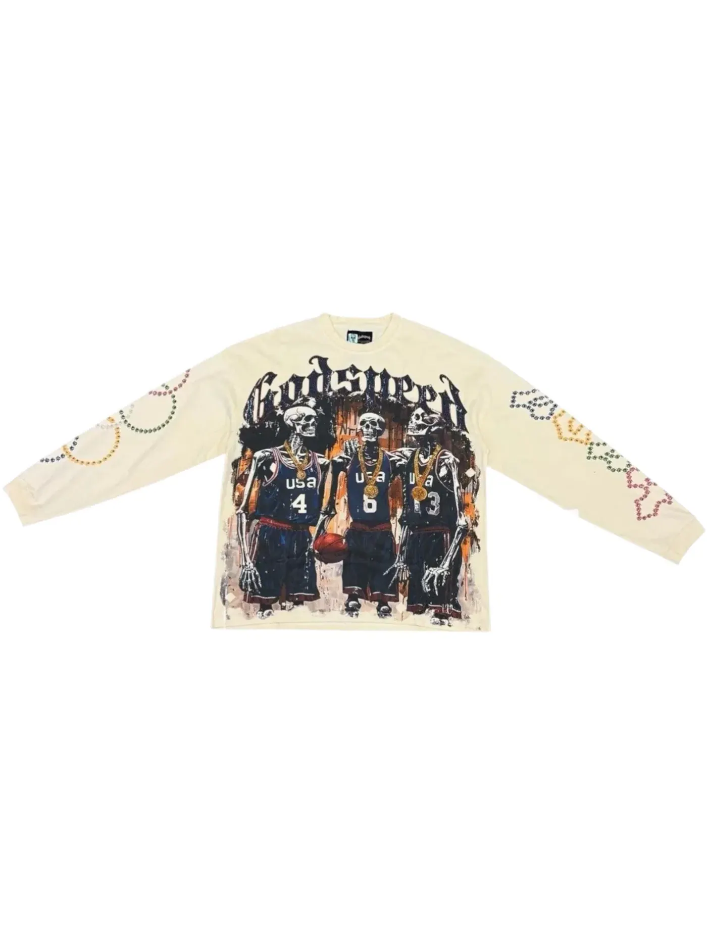 Мужская футболка с длинным рукавом DreamTeam 24 L/S VVS Tee Godspeed — изображение 1 из 1, кость
