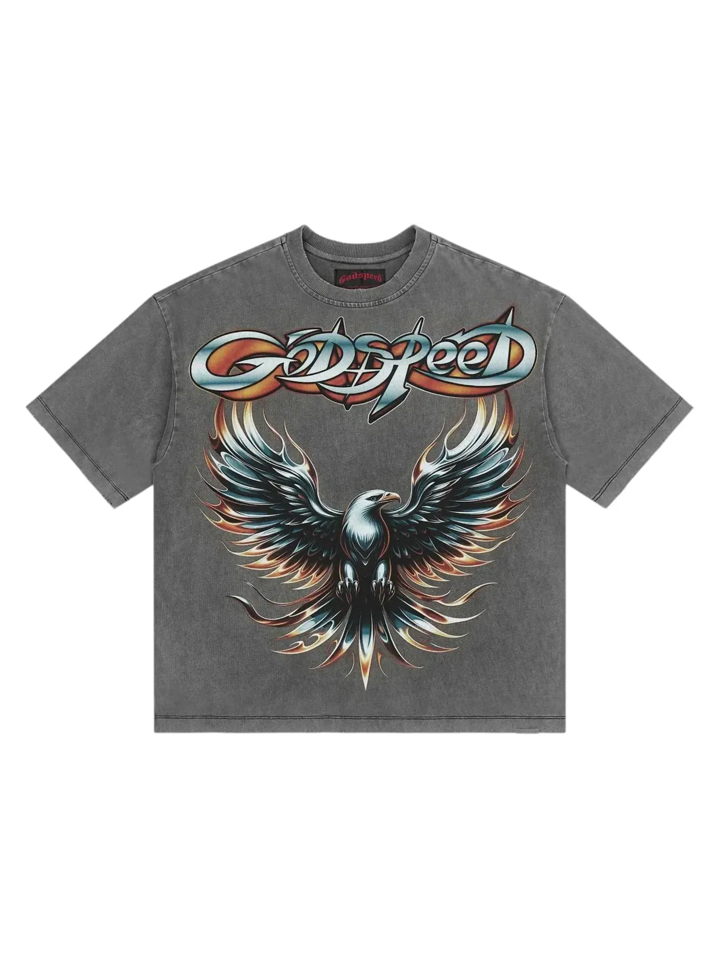 Мужская футболка с принтом Godspeed T-shirt — изображение 1 из 2, серый