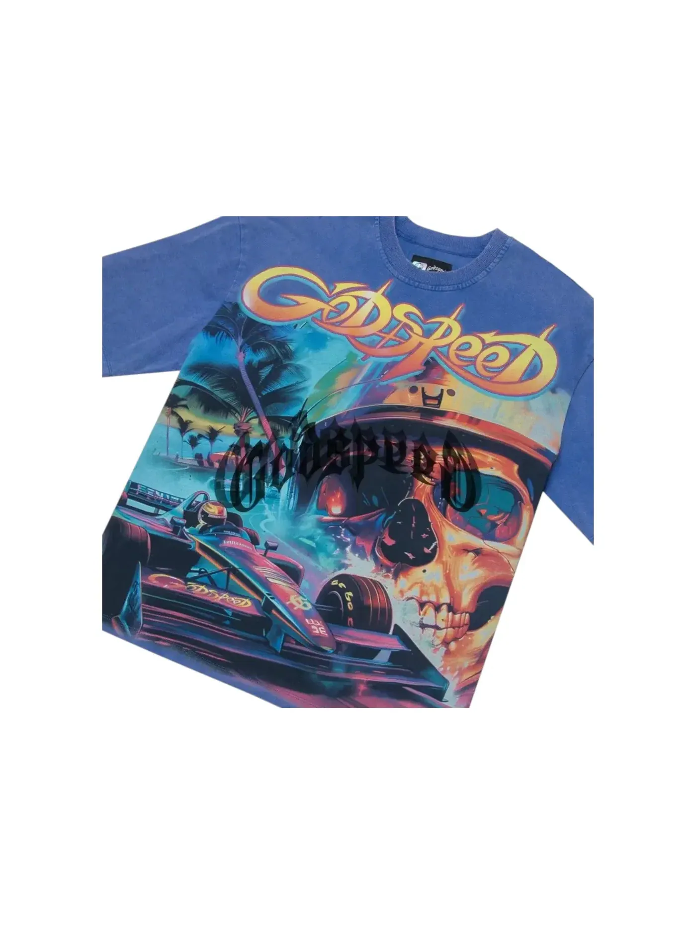 Мужская футболка с принтом Godspeed F1 Dreams T-Shirt — изображение 2 из 2, синий