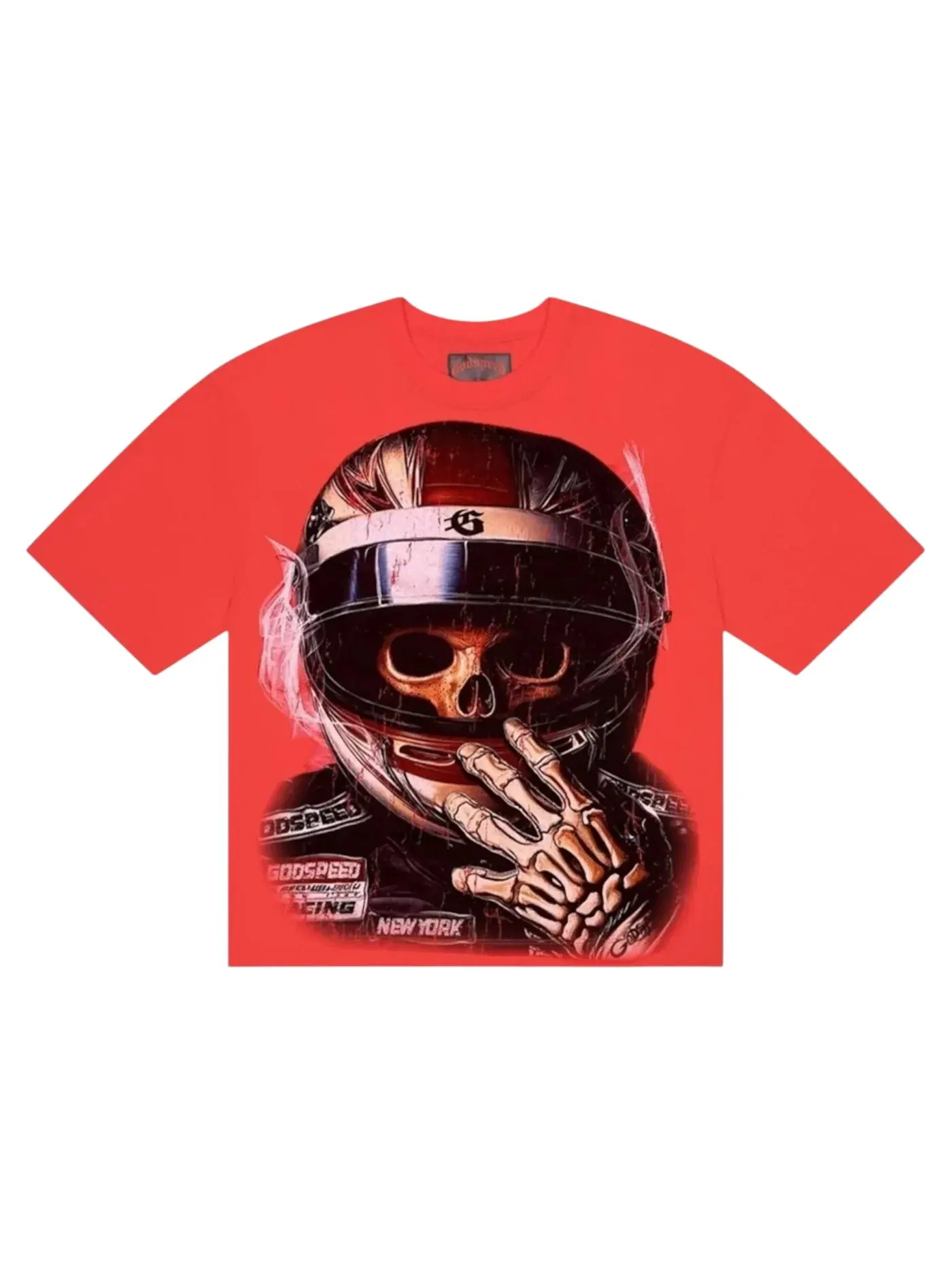 Мужская футболка с принтом Godspeed Tee — изображение 1 из 2, красный